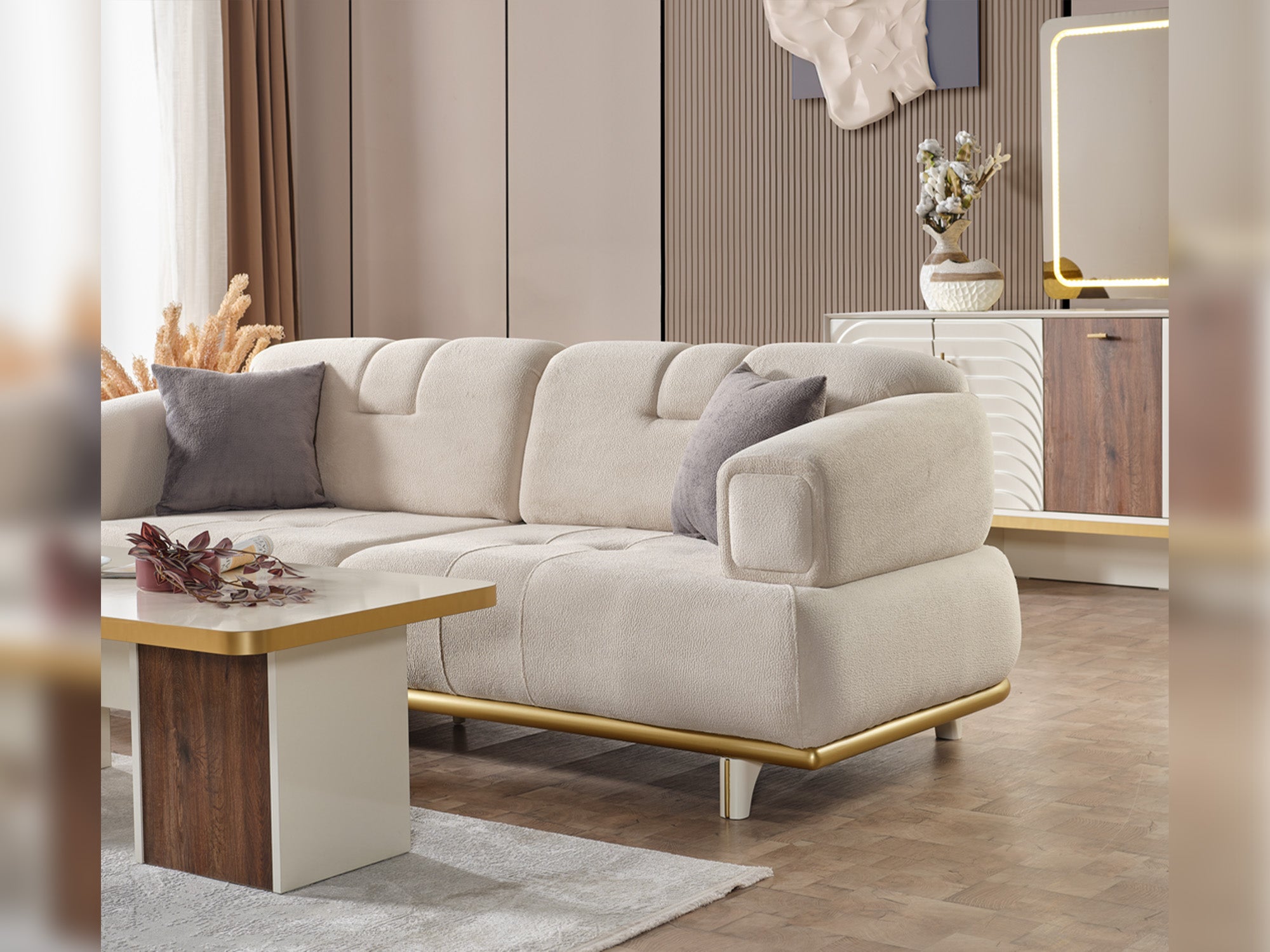 Sidney 3-pieces (Sofa & Loveseat & Chair) Livingroom