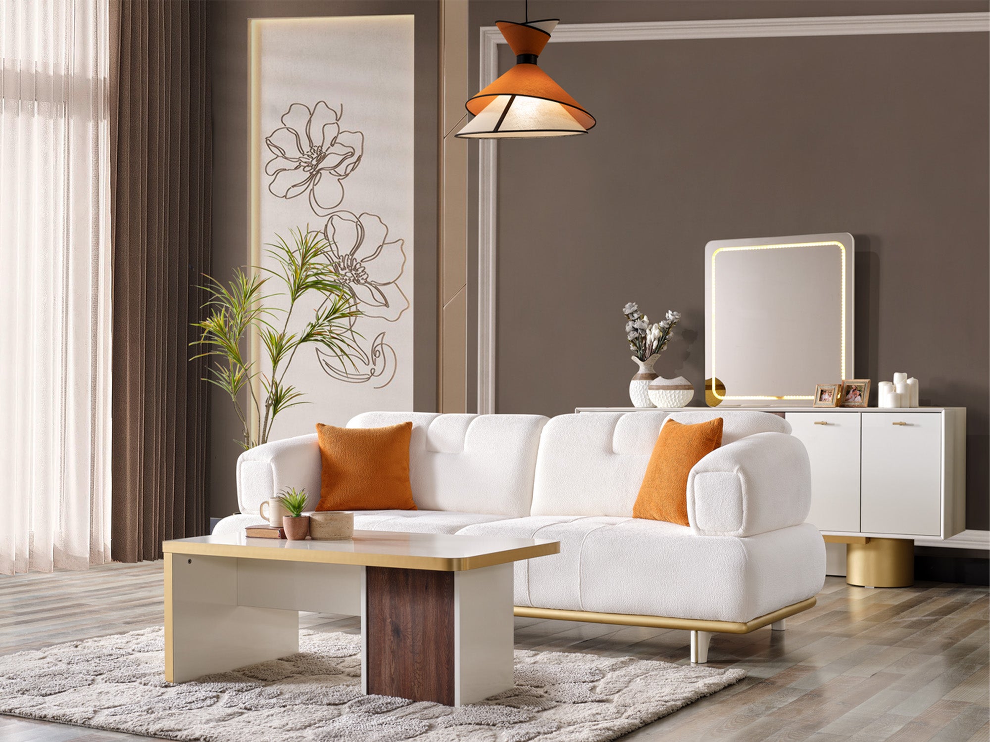 Sidney 3-pieces (Sofa & Loveseat & Chair) Livingroom