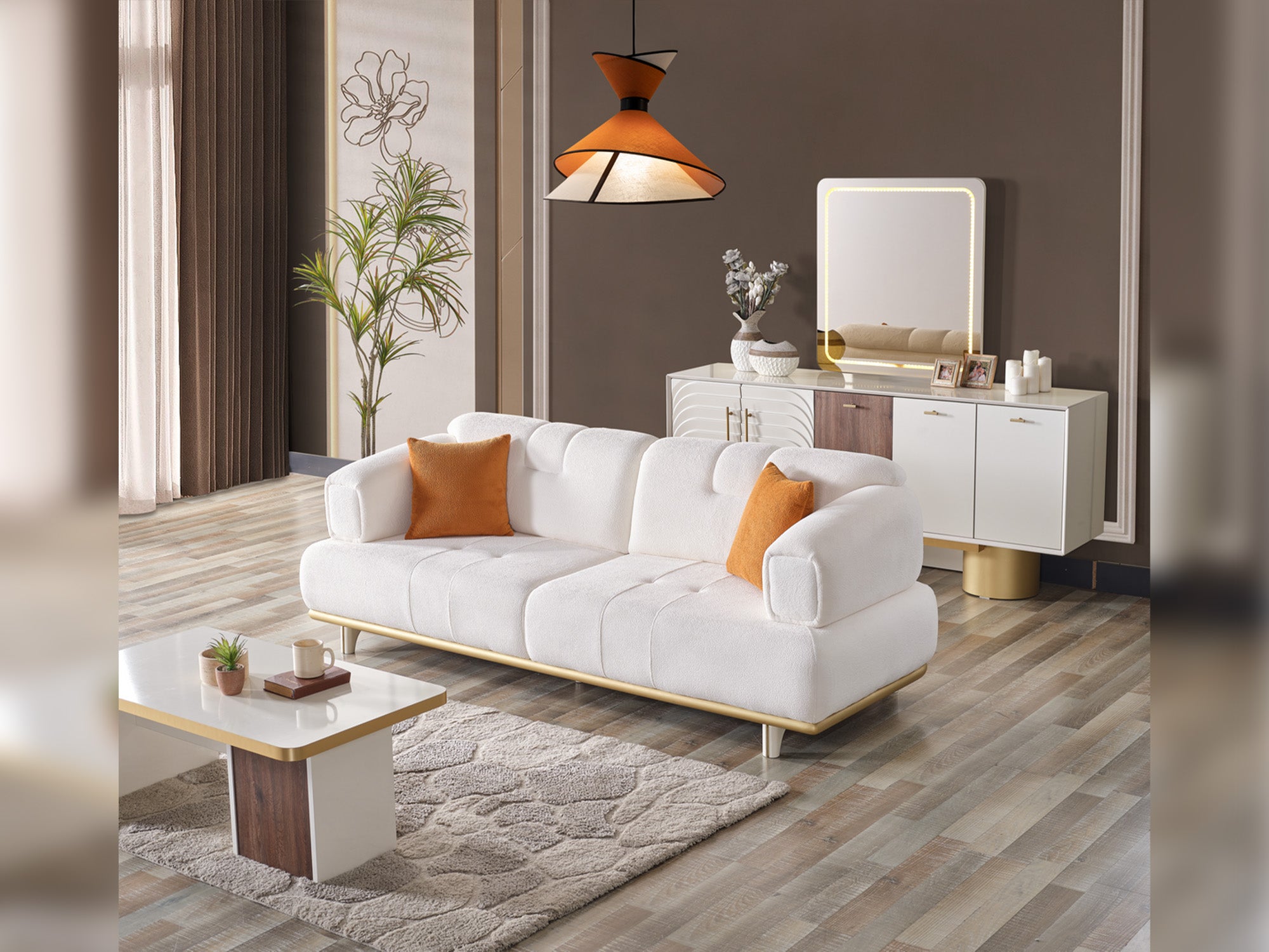 Sidney 3-pieces (Sofa & Loveseat & Chair) Livingroom