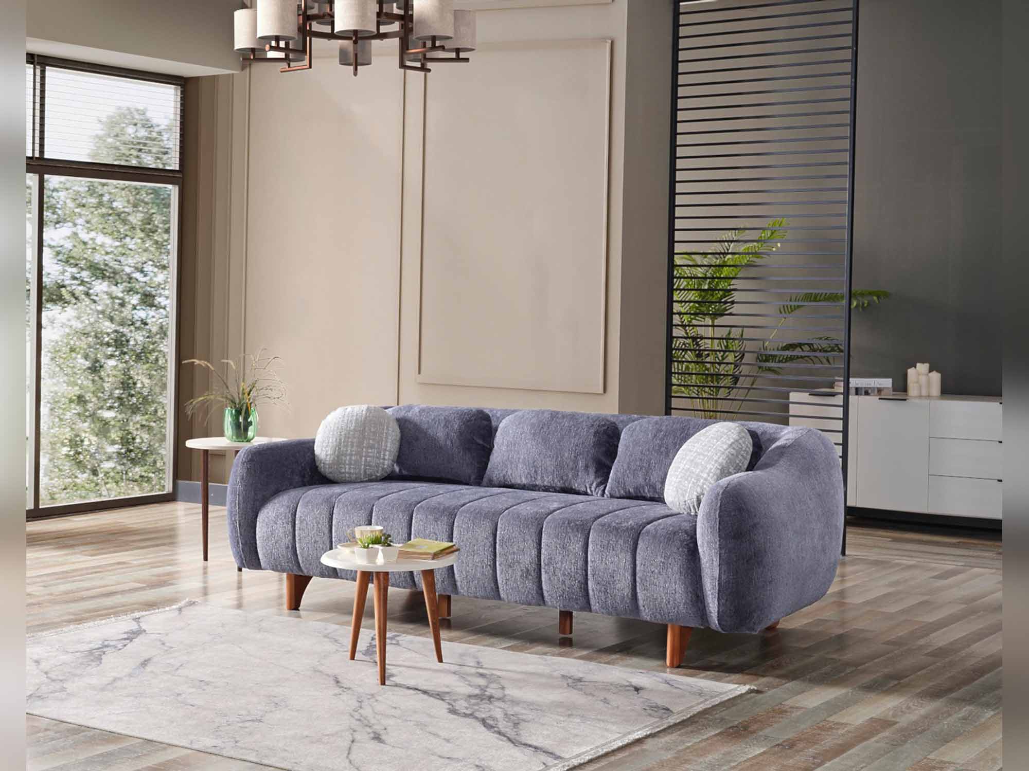 Snowy Stationary Sofa Anthracite