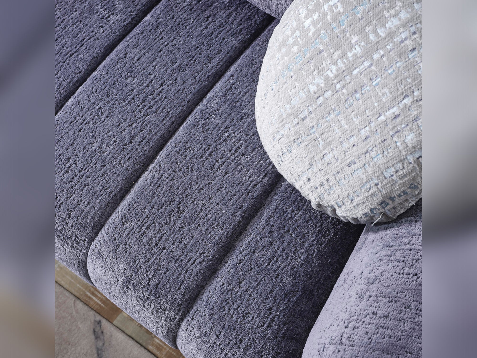 Snowy 3-pieces (Sofa & Loveseat & Swivel Chair) Livingroom Set Anthracite