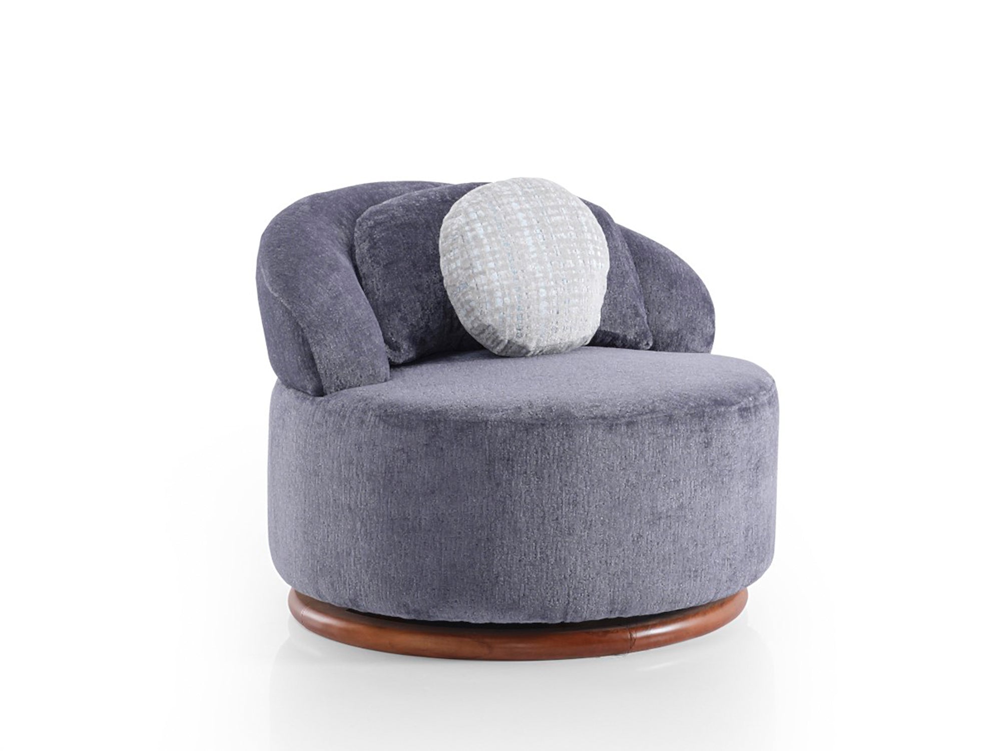 Snowy 3-pieces (Sofa & Loveseat & Swivel Chair) Livingroom Set Anthracite