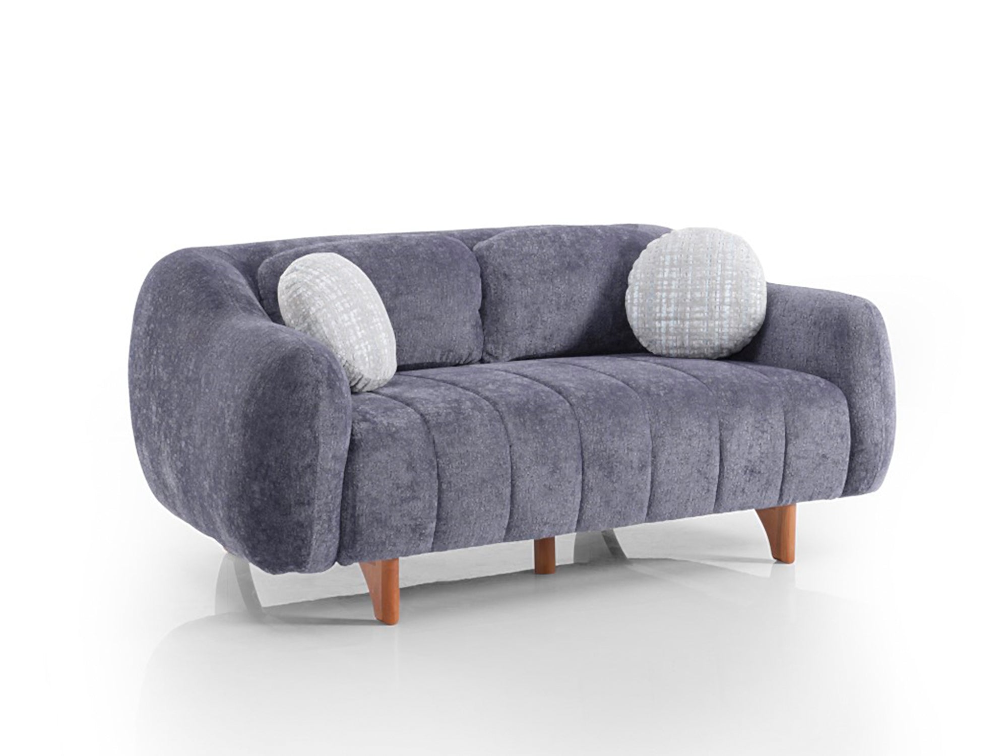 Snowy 3-pieces (Sofa & Loveseat & Swivel Chair) Livingroom Set Anthracite