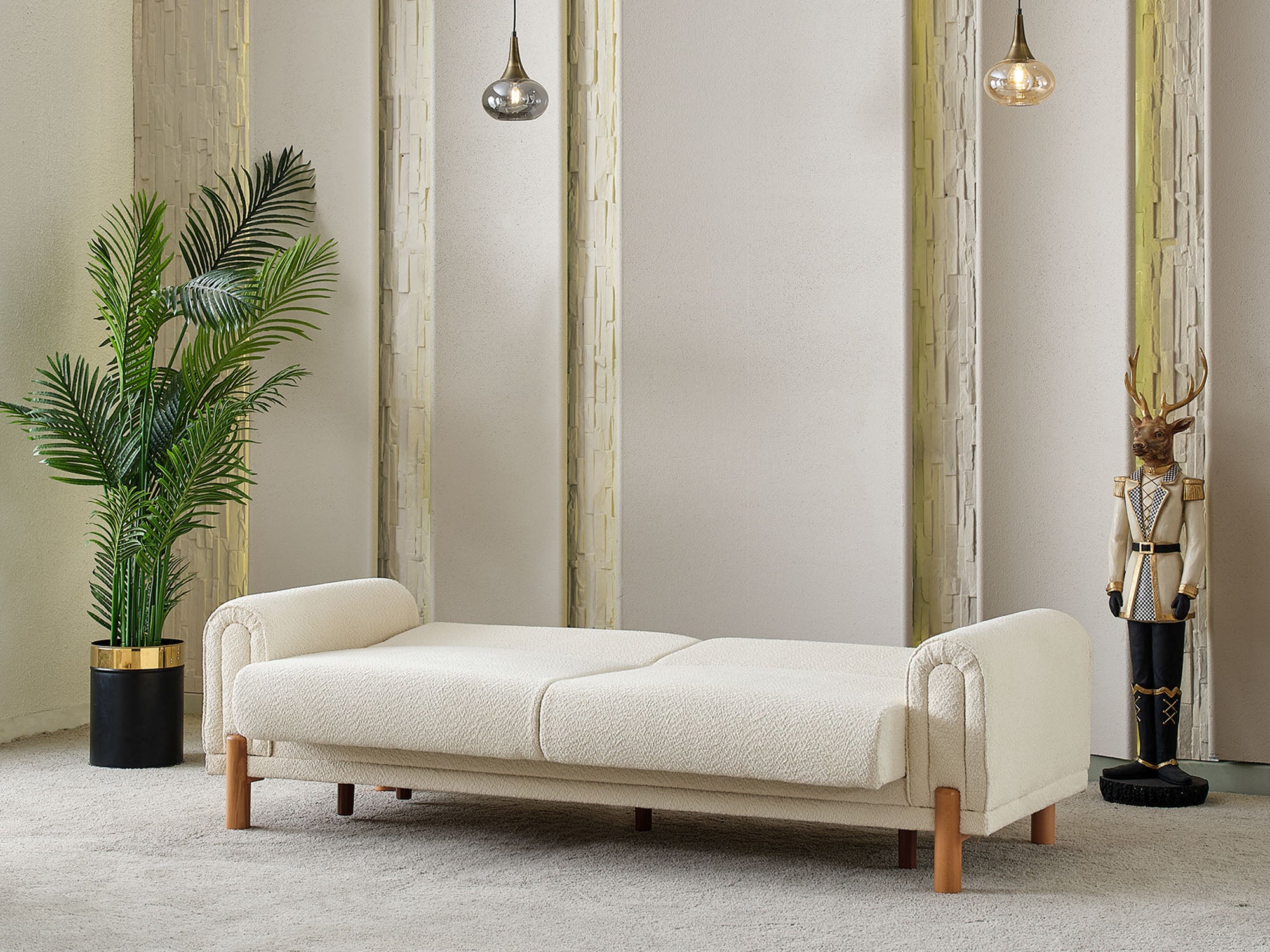 Soho 3-pieces (Sofa & Loveseat & Chair) Livingroom Set Cream
