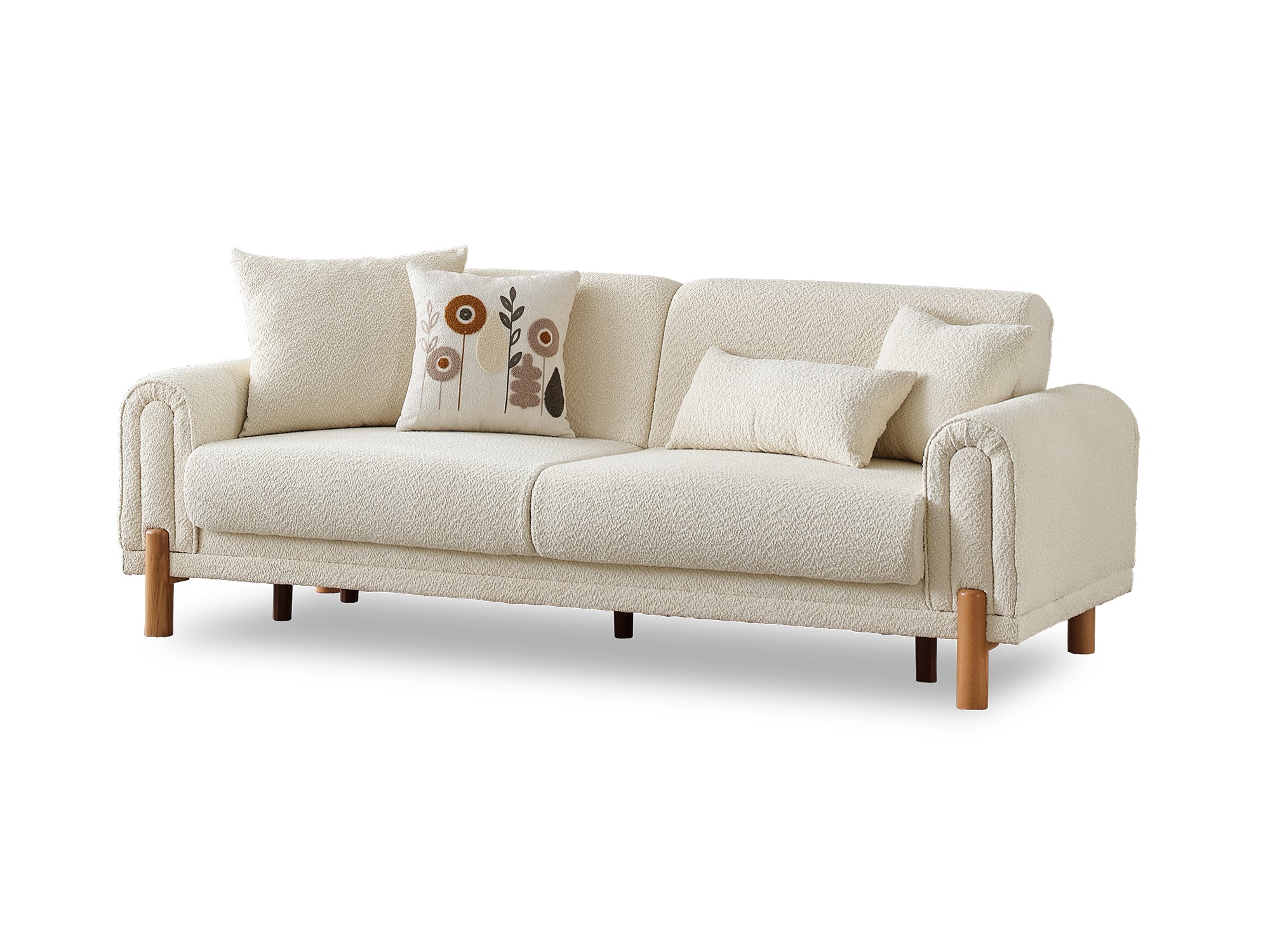 Soho 3-pieces (Sofa & Loveseat & Chair) Livingroom Set Cream