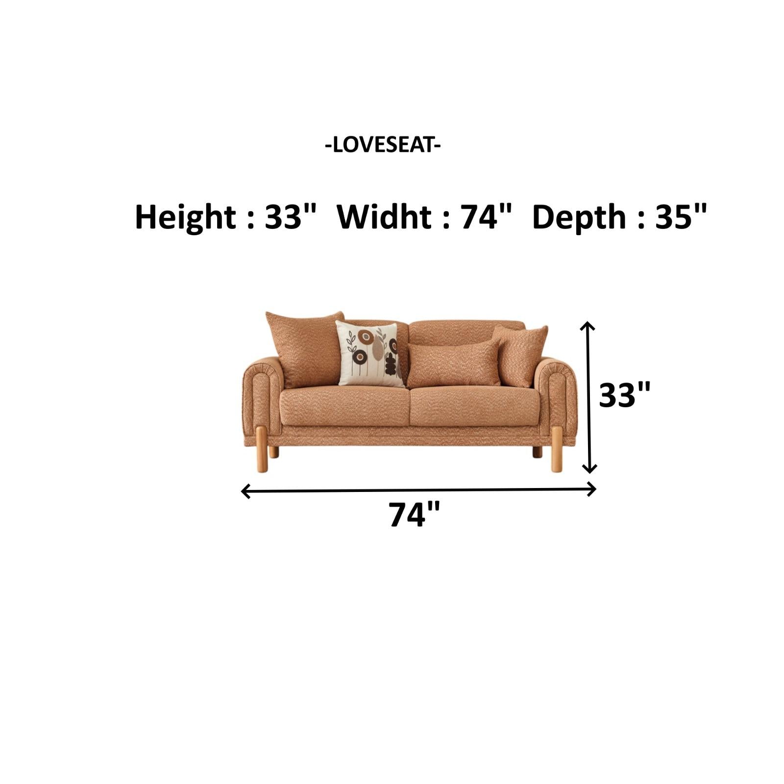 Soho 3-pieces (Sofa & Loveseat & Chair) Livingroom Set Somon
