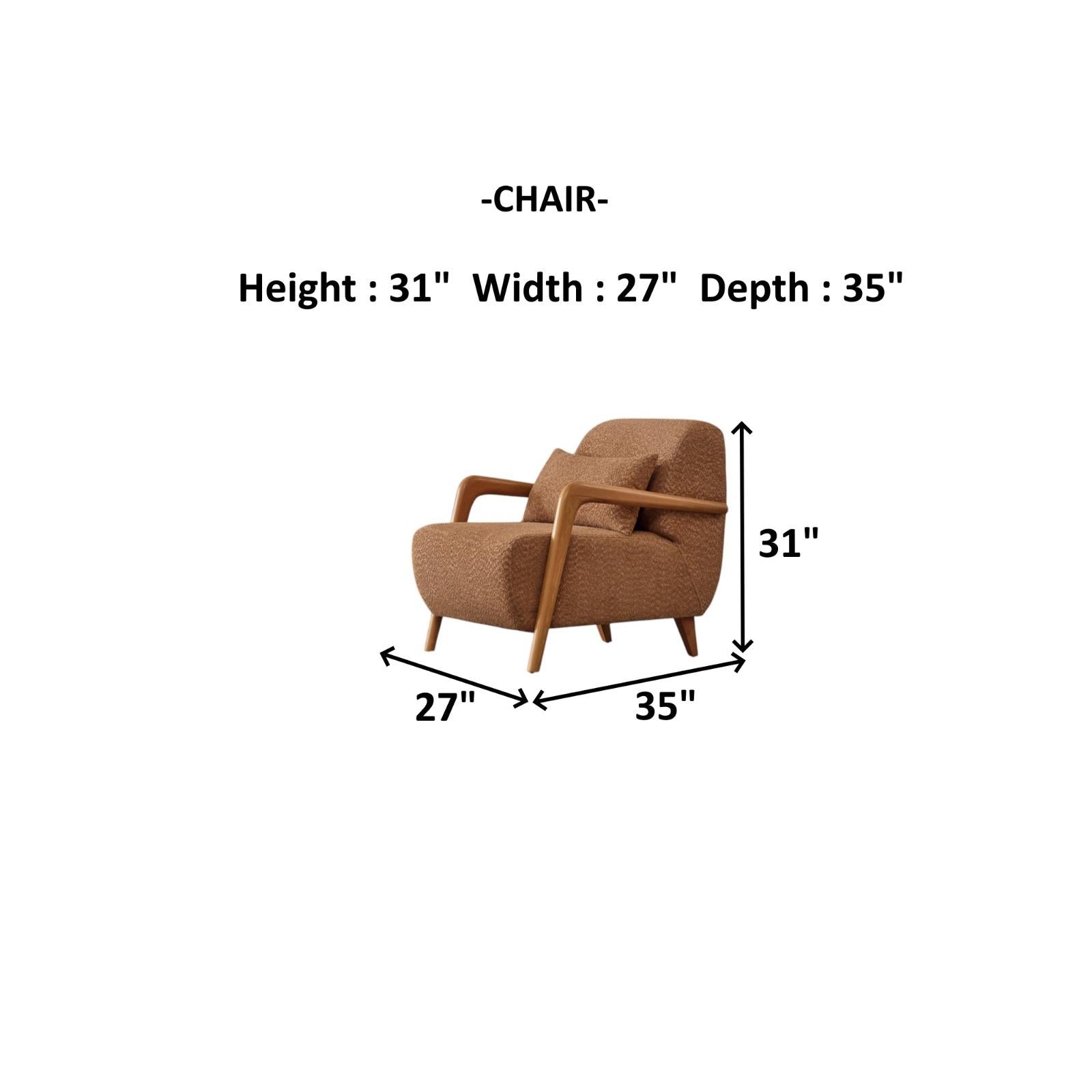 Soho 3-pieces (Sofa & Loveseat & Chair) Livingroom Set Somon