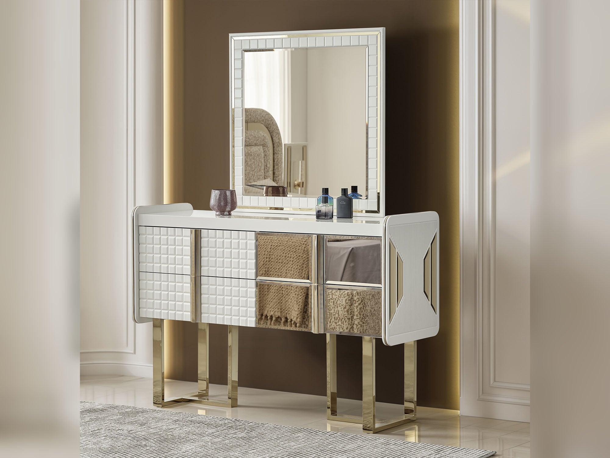 Tina Al Dresser With Mirror