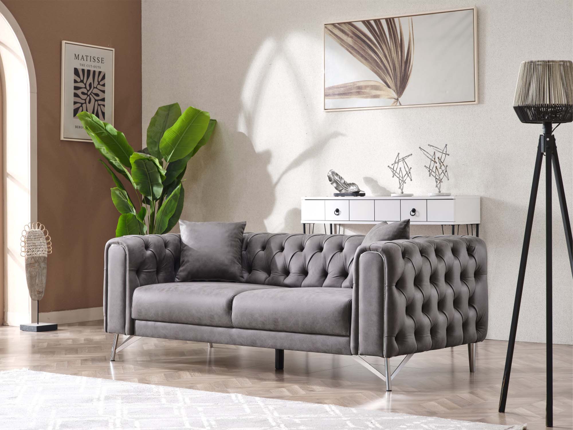 Tivoli Convertible Loveseat Grey