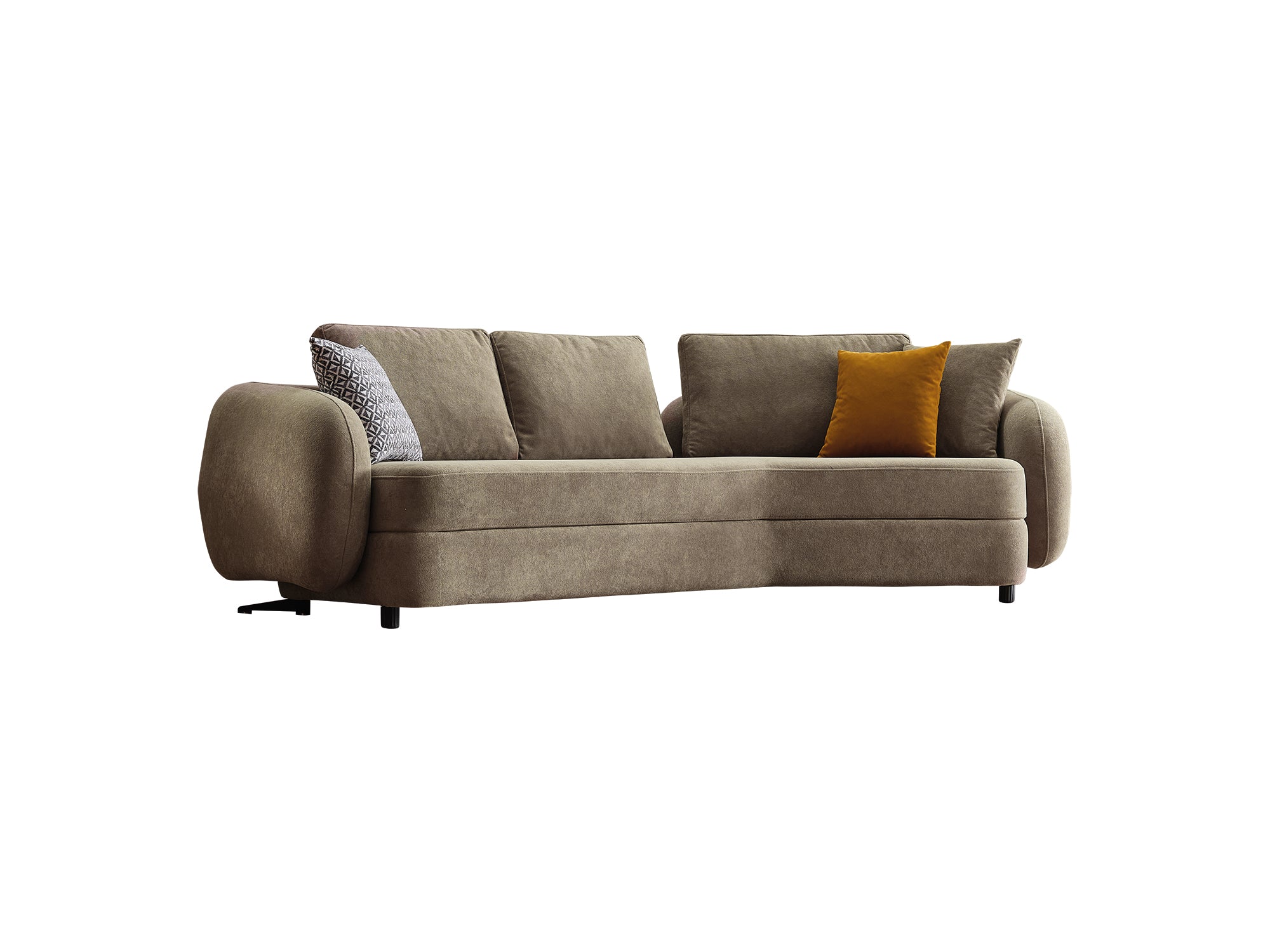Toscana 4-pieces (4 Seater Sofa & 3 Seater Sofa & 2 Chair) Livingroom Set Orange - Green