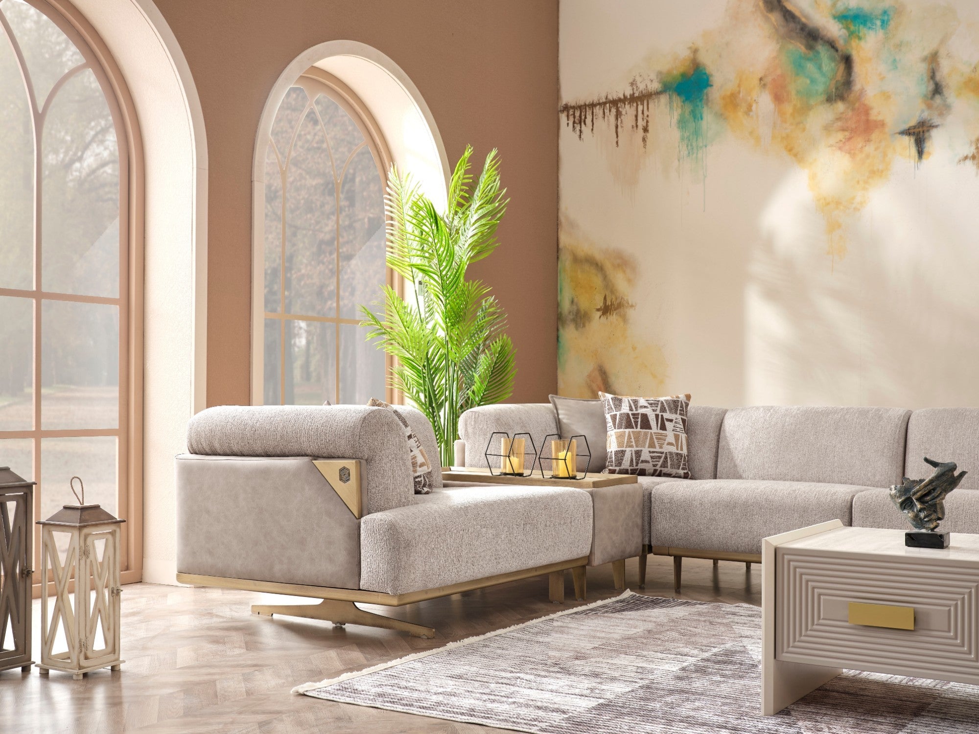 Urla Modular Sectional Sofa Cream