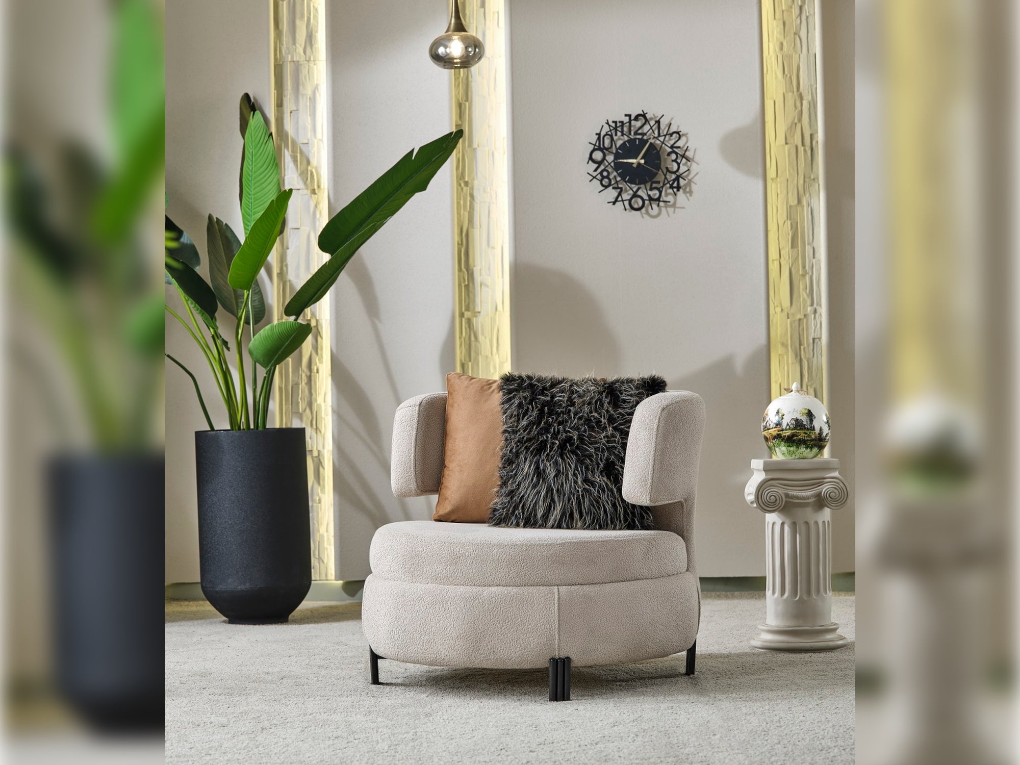 Voyance 4-pieces (2 Four Seat Sofa & 2 Chair) Livingroom Set Beige
