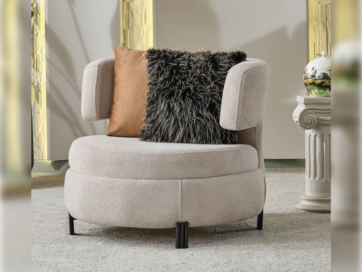 Voyance 4-pieces (2 Four Seat Sofa & 2 Chair) Livingroom Set Beige