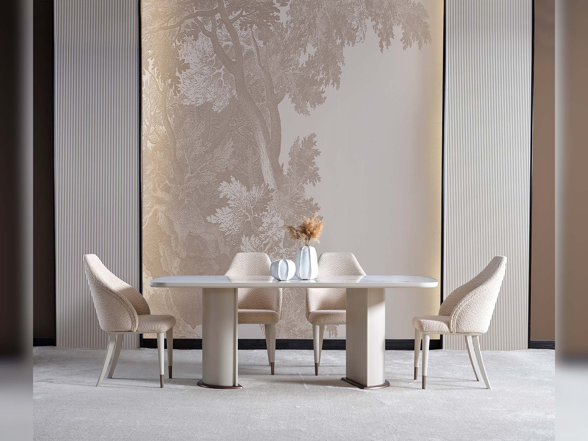 Zelve Diningroom (Consol With Mirror & Dining Table & 6 Dining Chair)