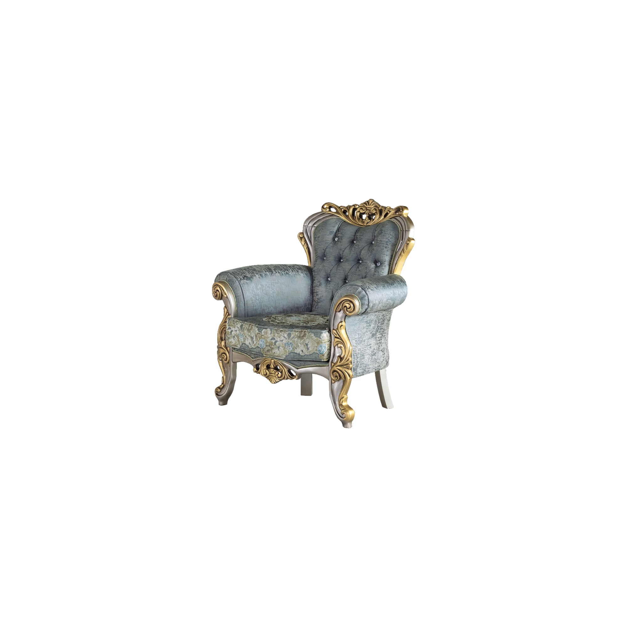 Buse 4-pieces (2 Sofa & 2 Chair) Livingroom Set Light Green