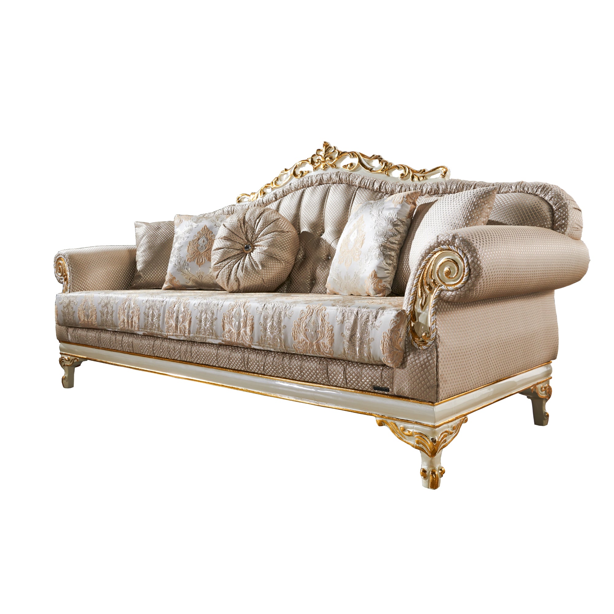 Kardelen 4-pieces (2 Sofa & 2 Chair) Livingroom Set Cream