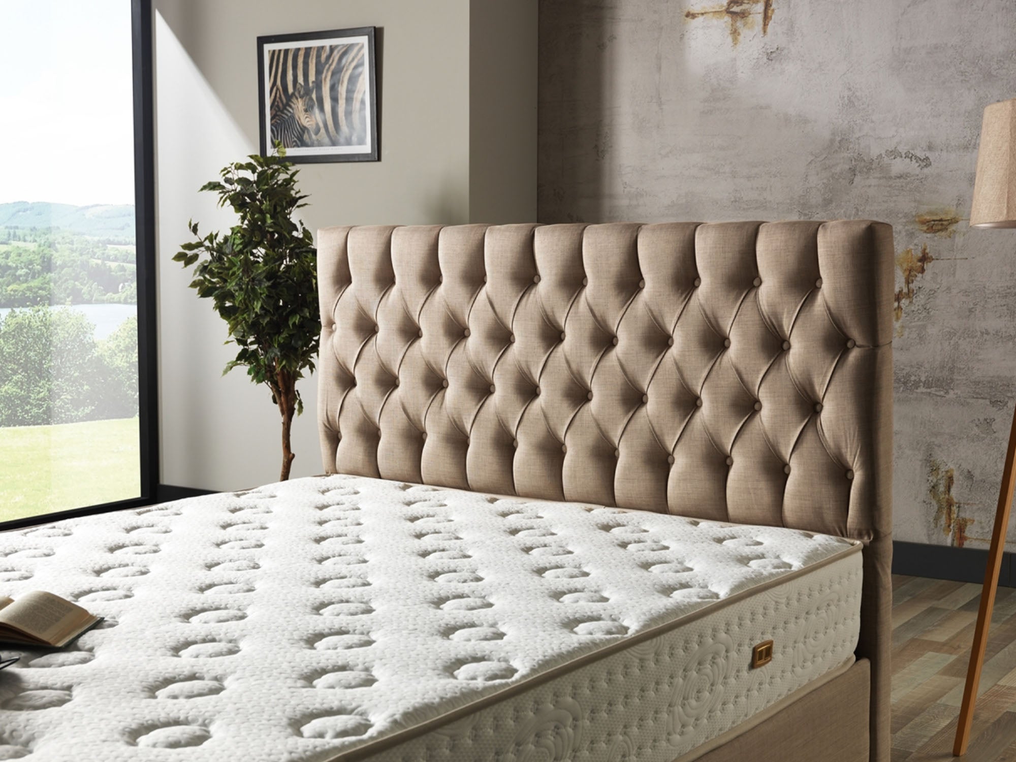 Nevada Storage Bed With Headboard Cream