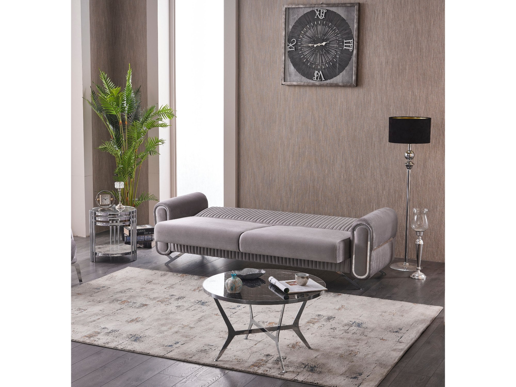Royal 3-pieces (Sofa & Loveseat & Chair) Livingroom Set Light Grey