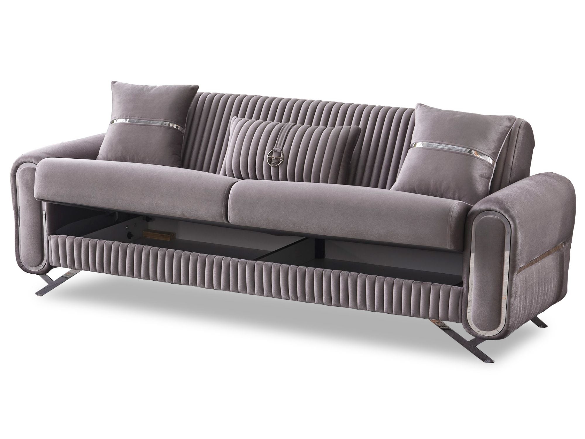 Royal 3-pieces (Sofa & Loveseat & Chair) Livingroom Set Light Grey
