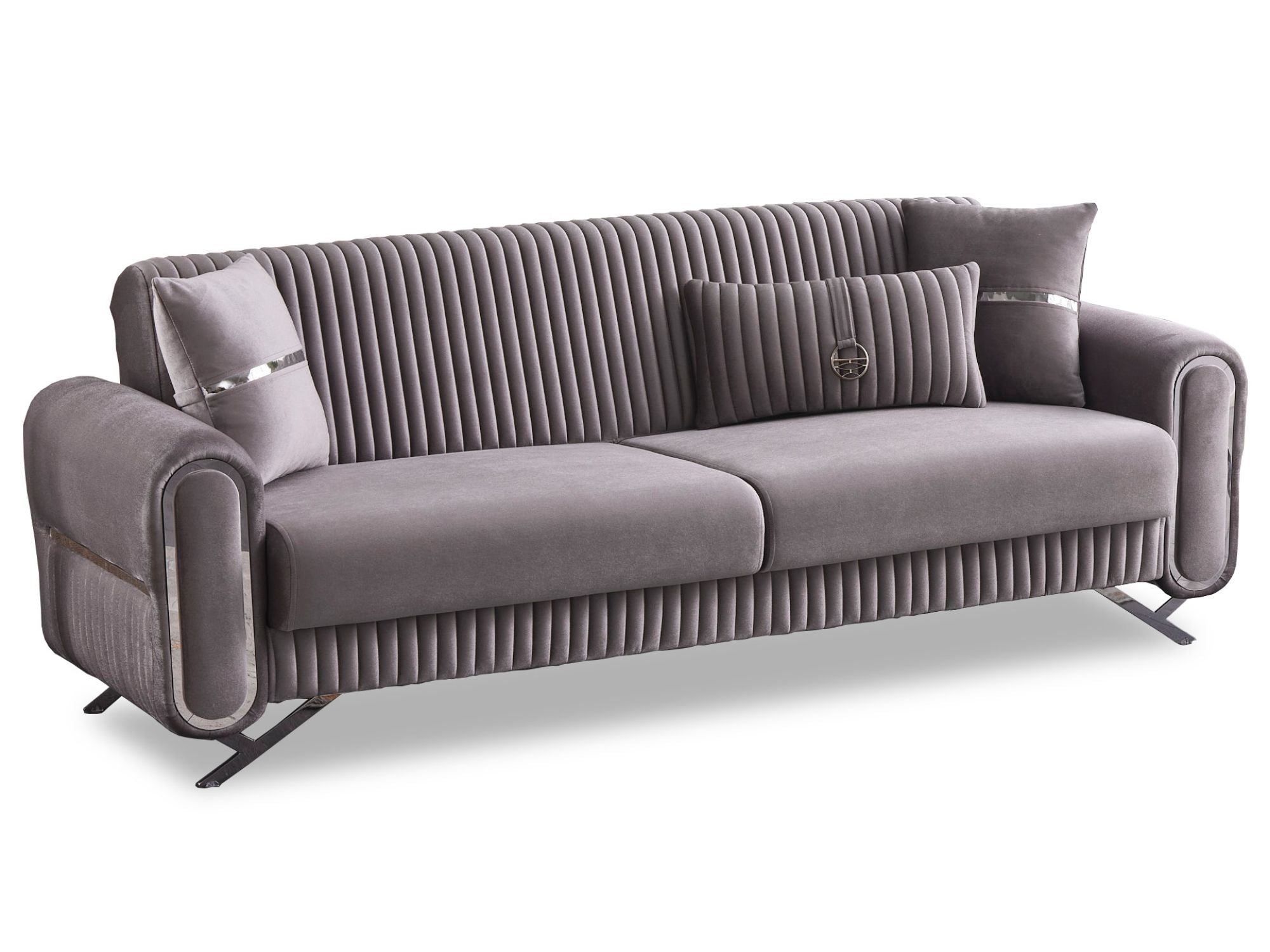 Royal 3-pieces (Sofa & Loveseat & Chair) Livingroom Set Light Grey