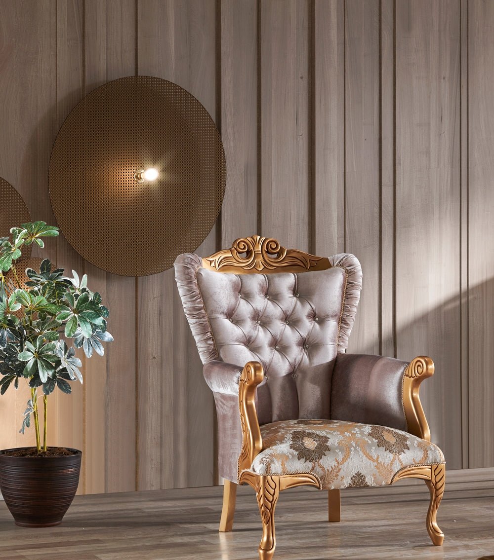 Sultan 4-pieces (2 Sofa & 2 Chair) Livingroom Set Cream