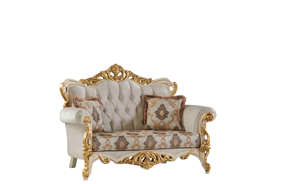 Buse Traditional Loveseat Cream