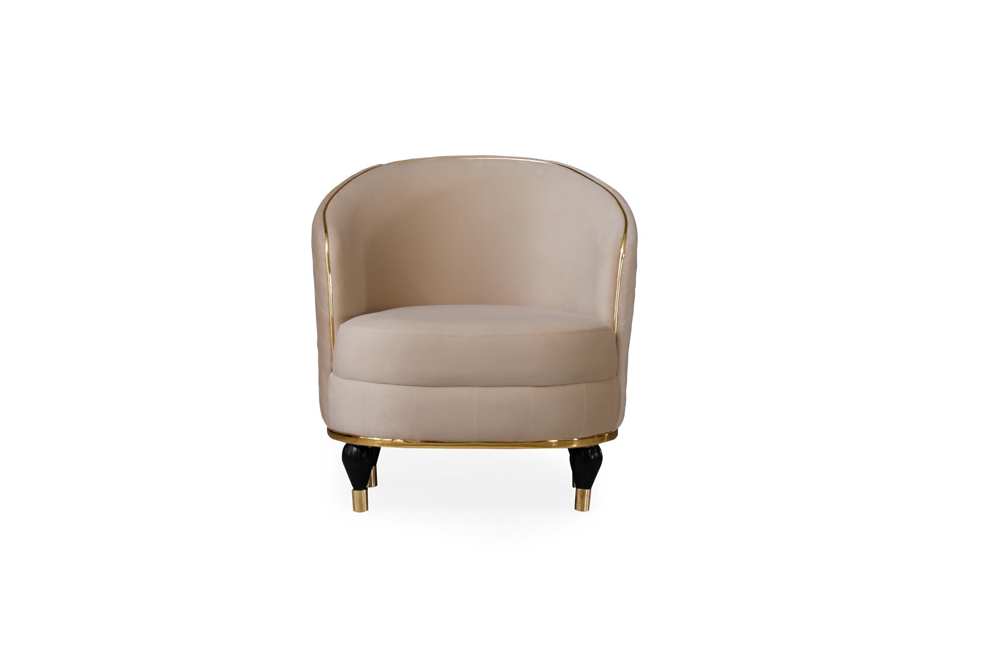 Toronto 3-pieces (Sofa & Loveseat & Chair) Livingroom Set Cream