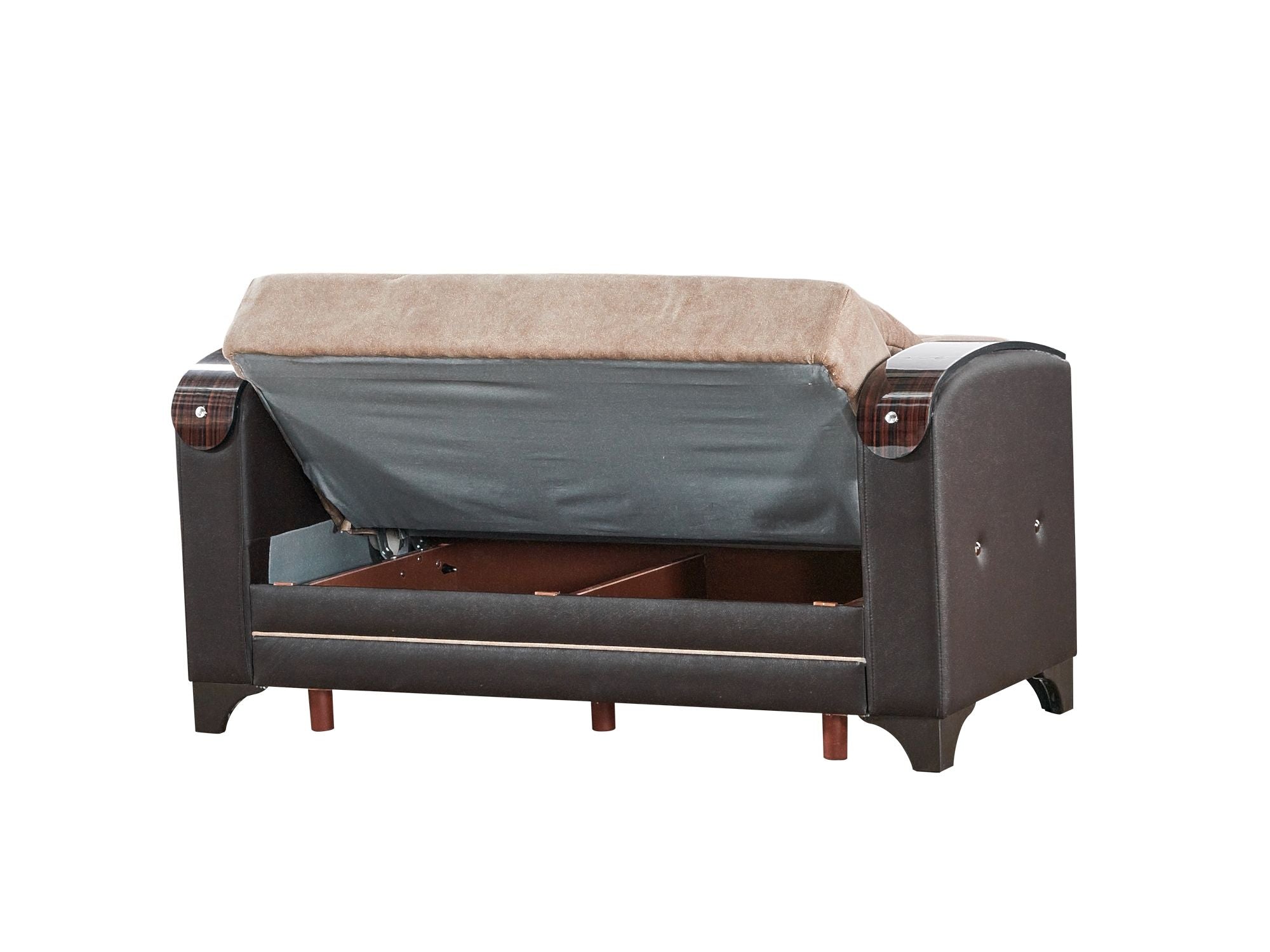 Senem Convertible Loveseat Light Brown