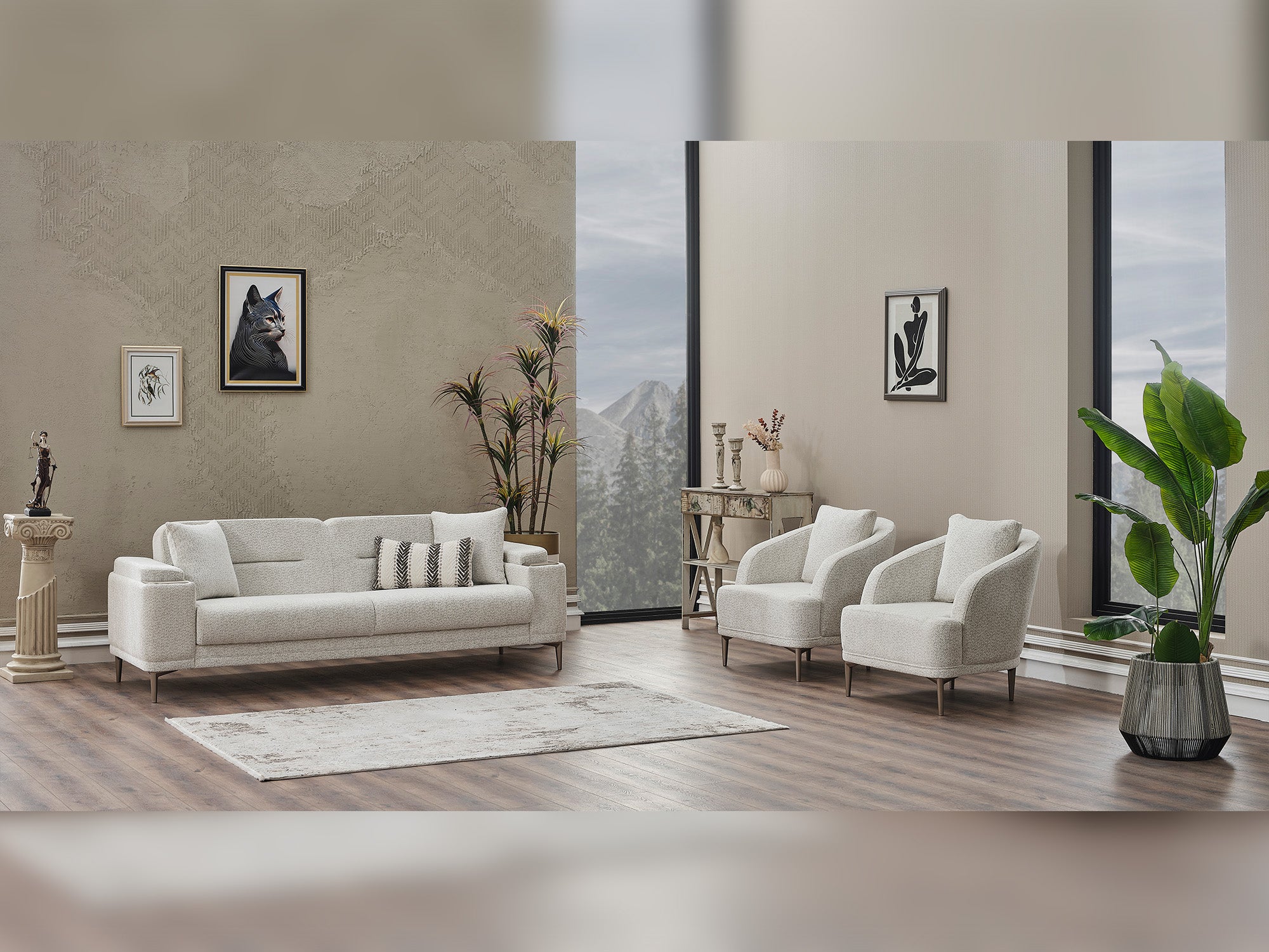 Abant 3-pieces (Sofa & Loveseat & Chair) Livingroom