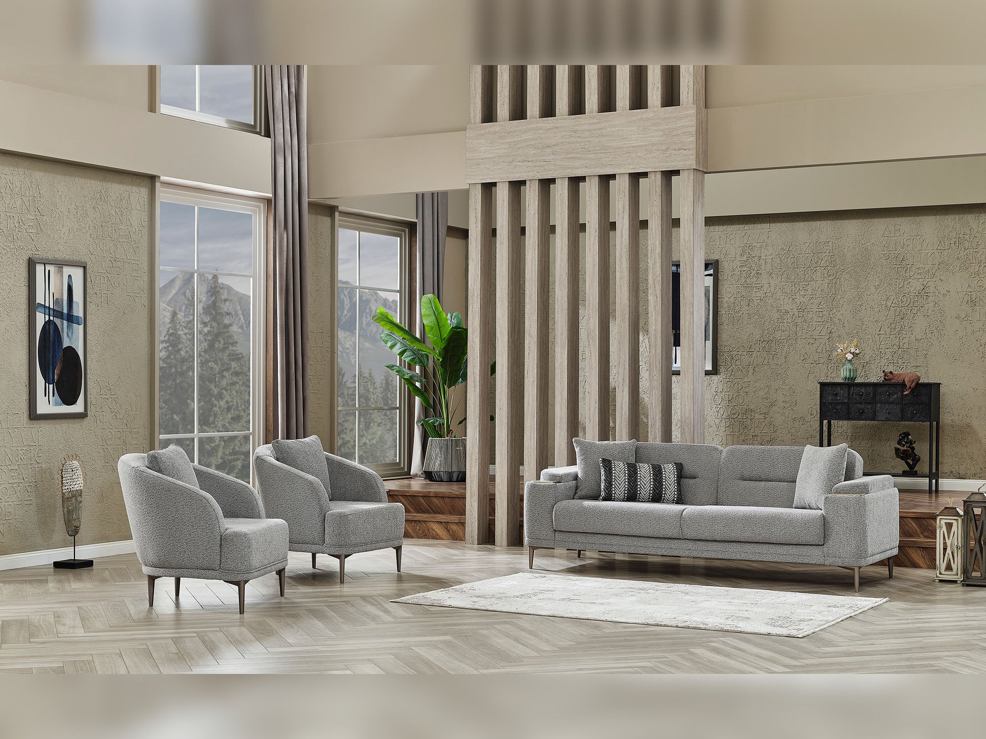 Abant 3-pieces (Sofa & Loveseat & Chair) Livingroom