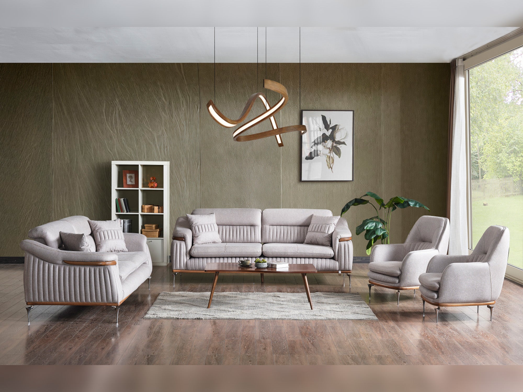 Ahsen 3-pieces (Sofa & Loveseat & Chair) Livingroom