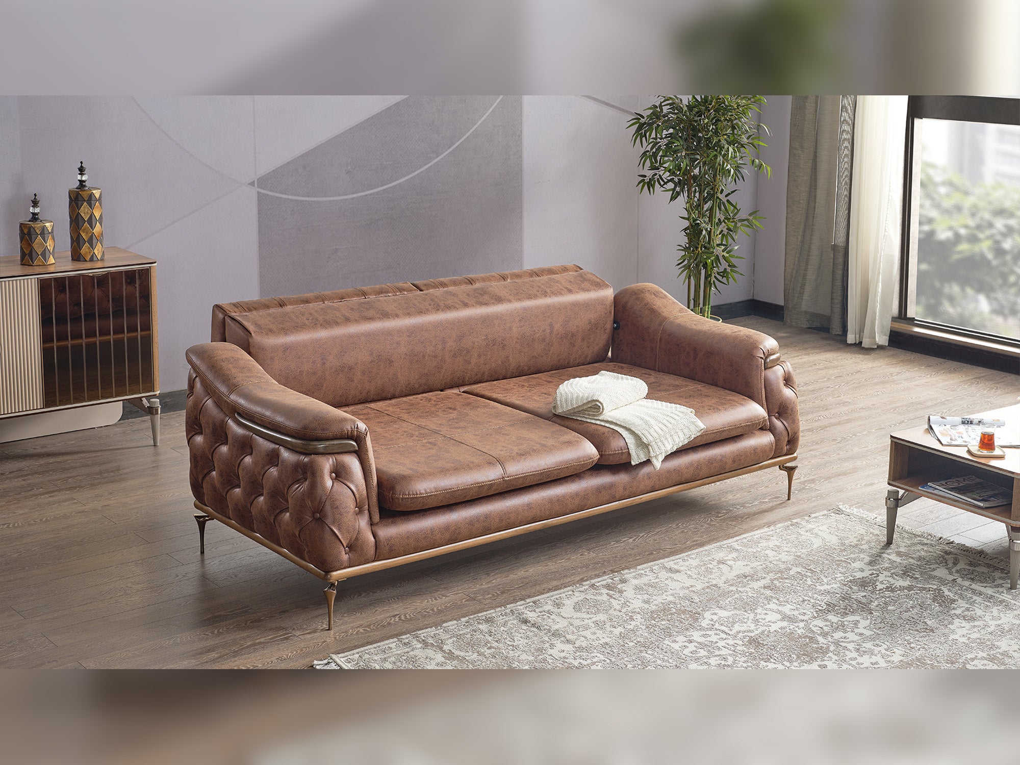 Akik Convertible Loveseat