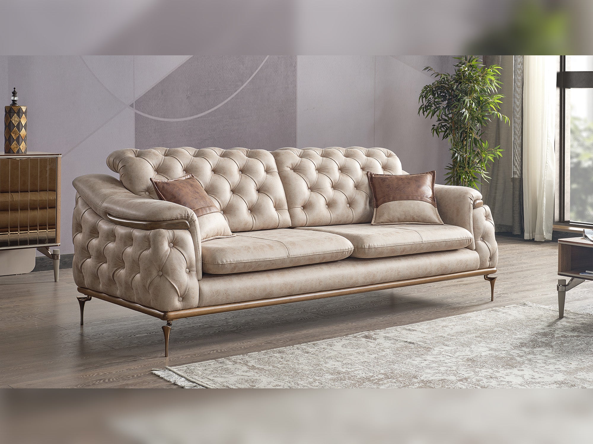 Akik Convertible Loveseat