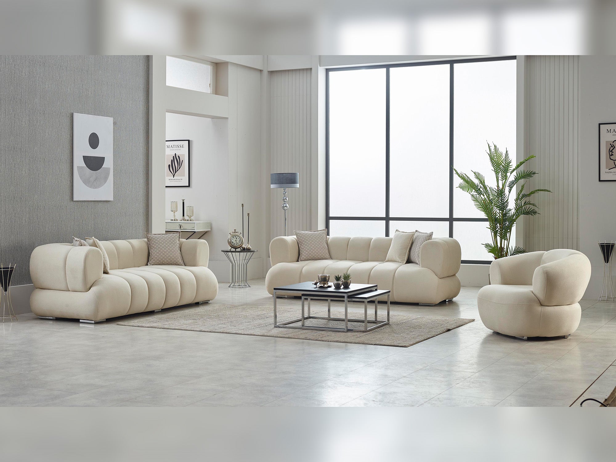 Arthur 3-pieces (Sofa & Loveseat & Chair) Livingroom
