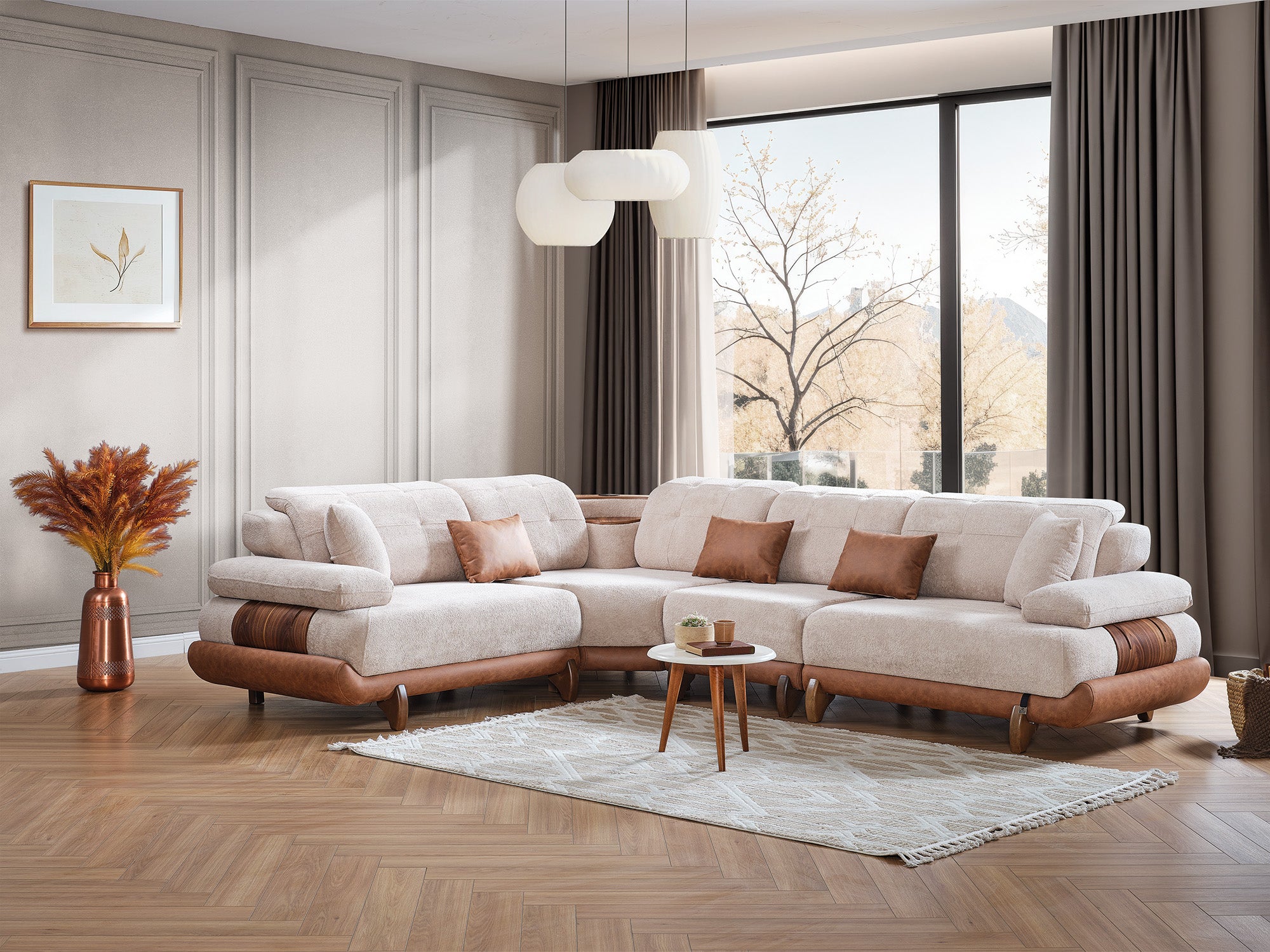 Allegra Modular Sectional Sofa Cream
