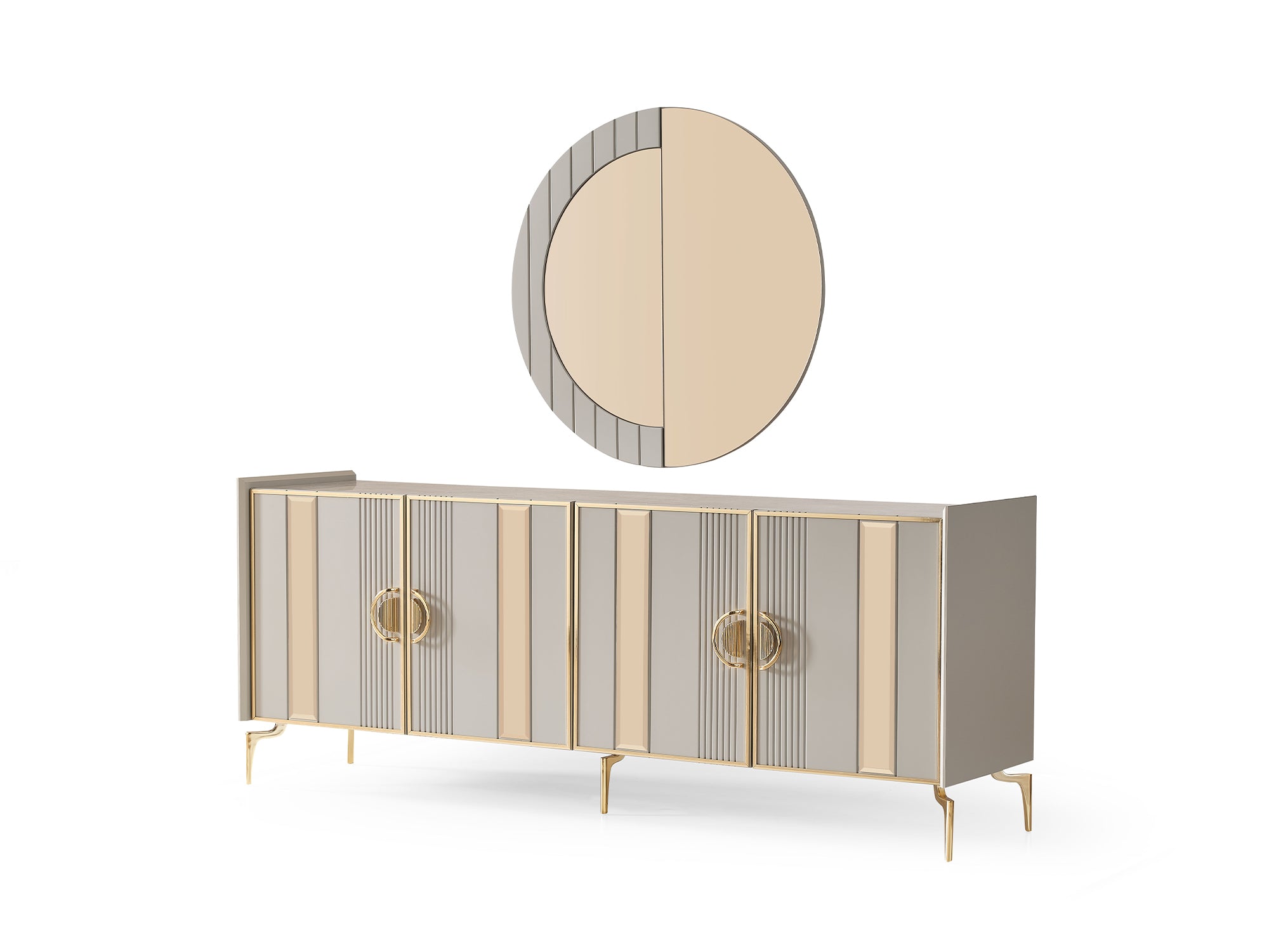 Antik Diningroom (Consol With Mirror & Dining Table & 6 Dining Chair)