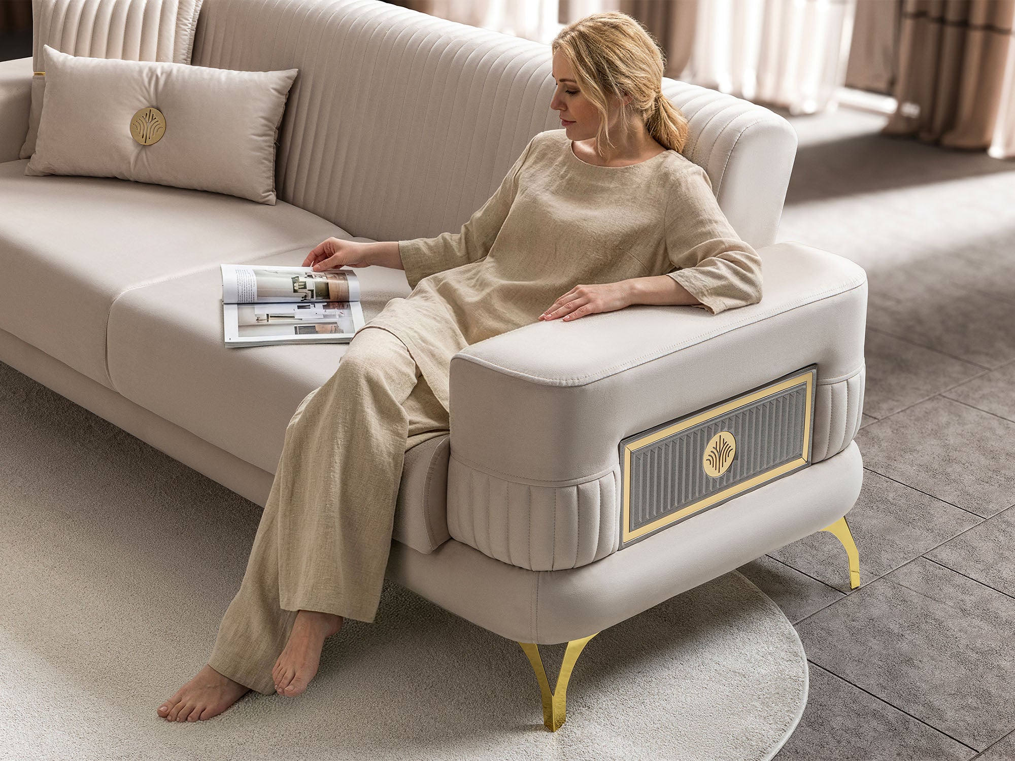 Aspendos 3-pieces (Sofa & Loveseat & Chair) Livingroom Set