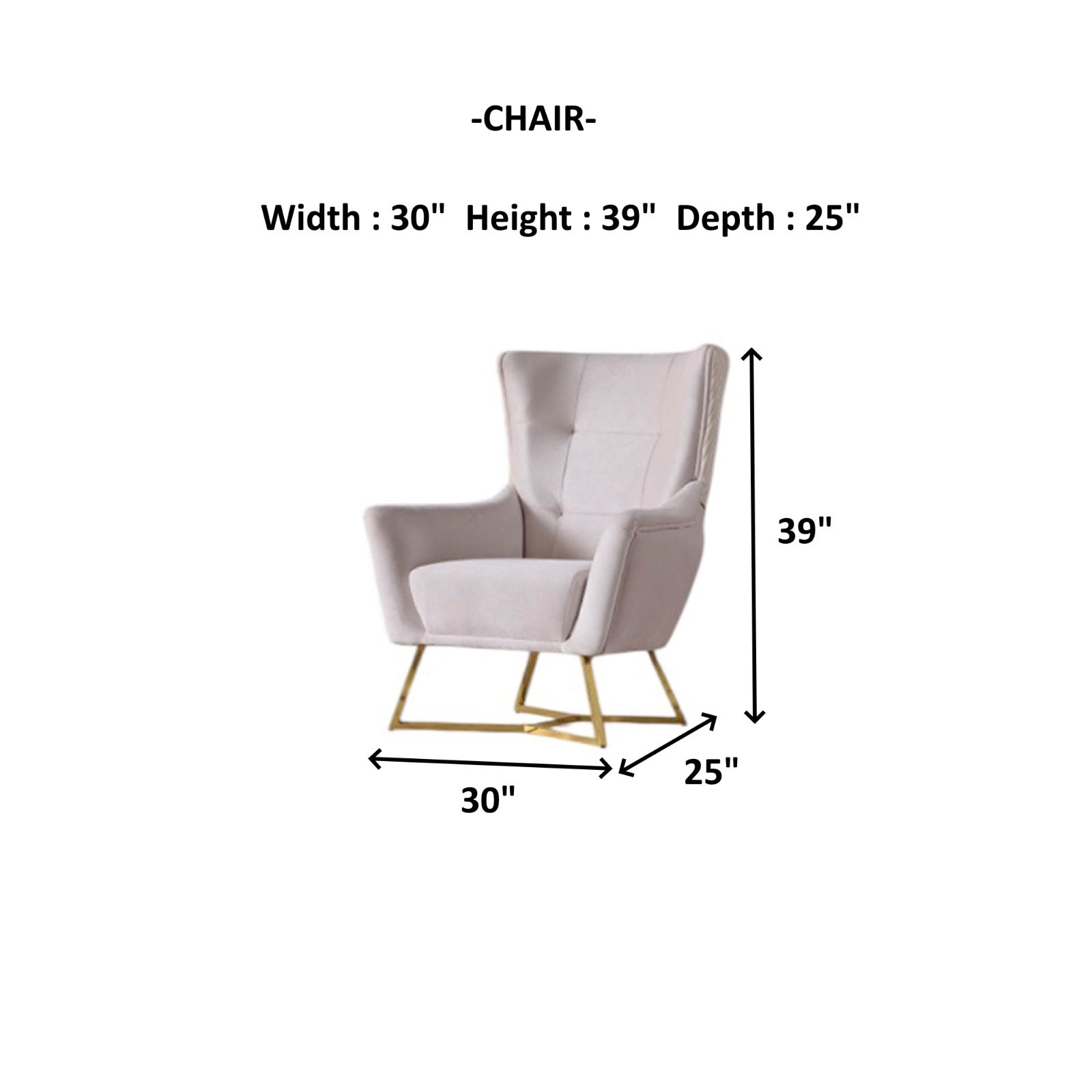 Berlin 3-pieces (Sofa & Loveseat & Chair)Livingroom Set Beige