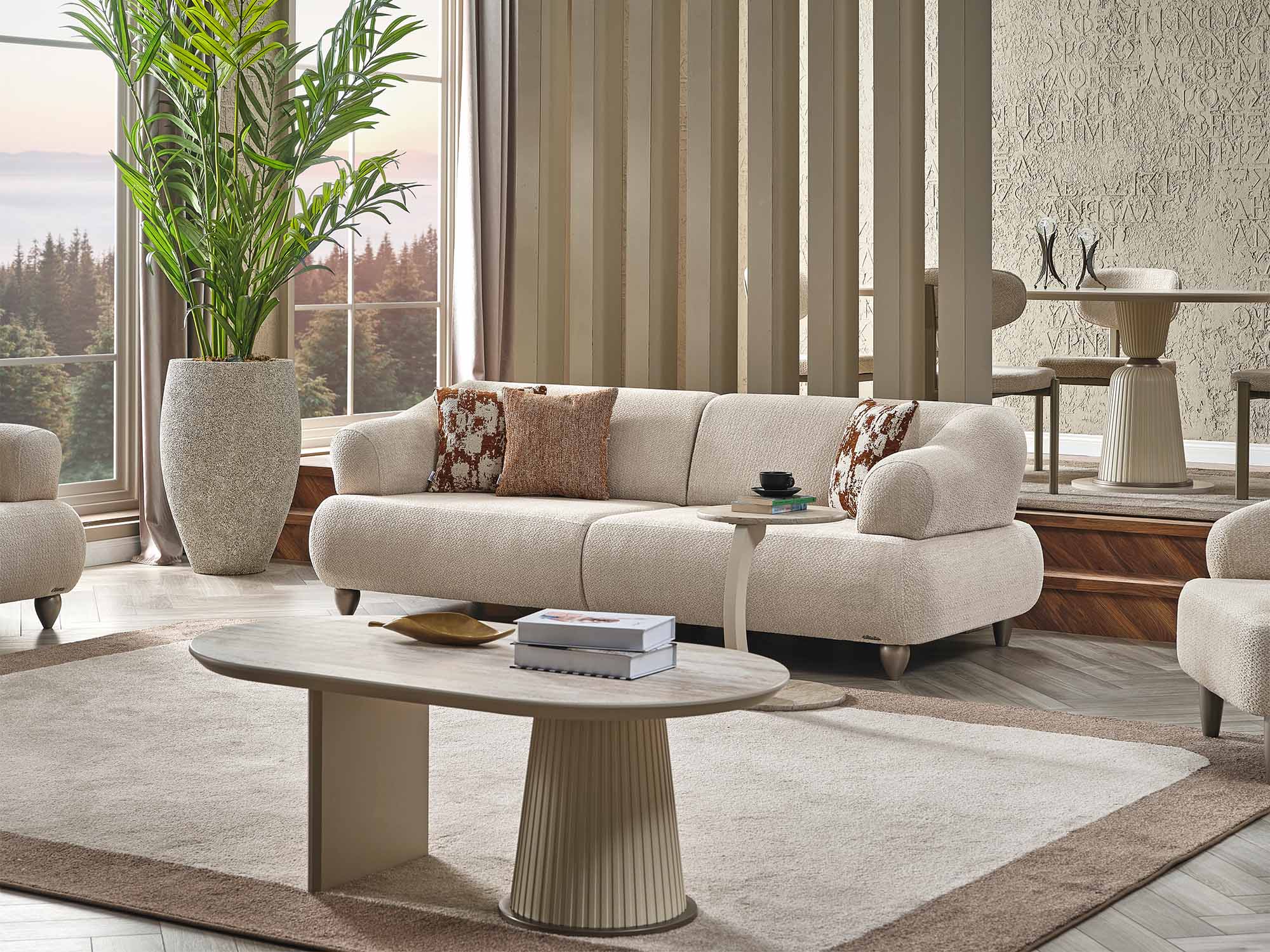 Bern Convertible Sofa Cream