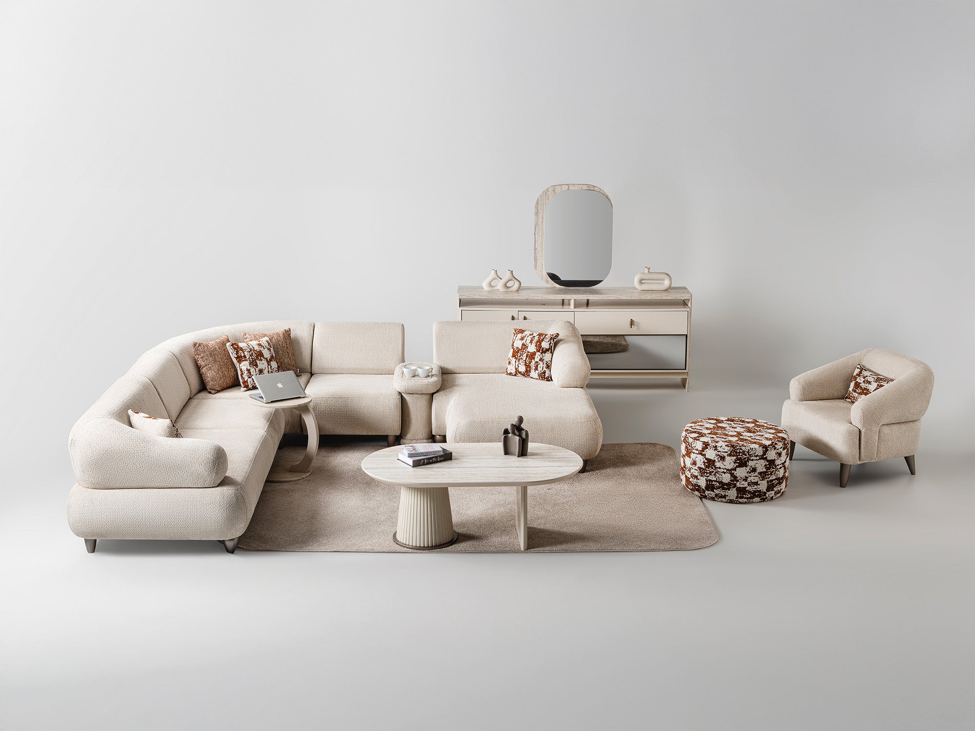 Bern Modular Sectional Sofa Cream