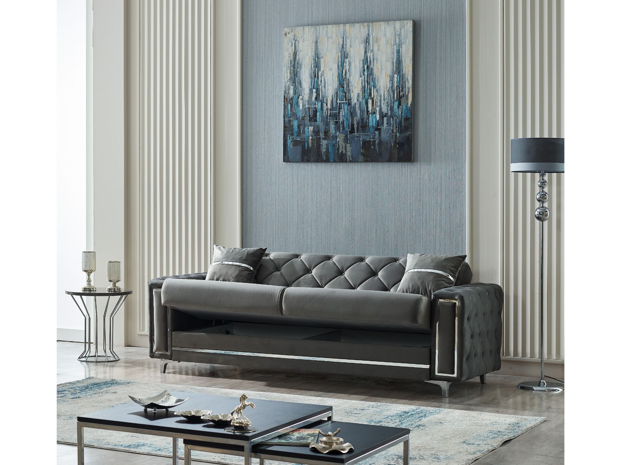 Bolivya 3-pieces (Sofa & Loveseat & Chair) Livingroom Set Grey