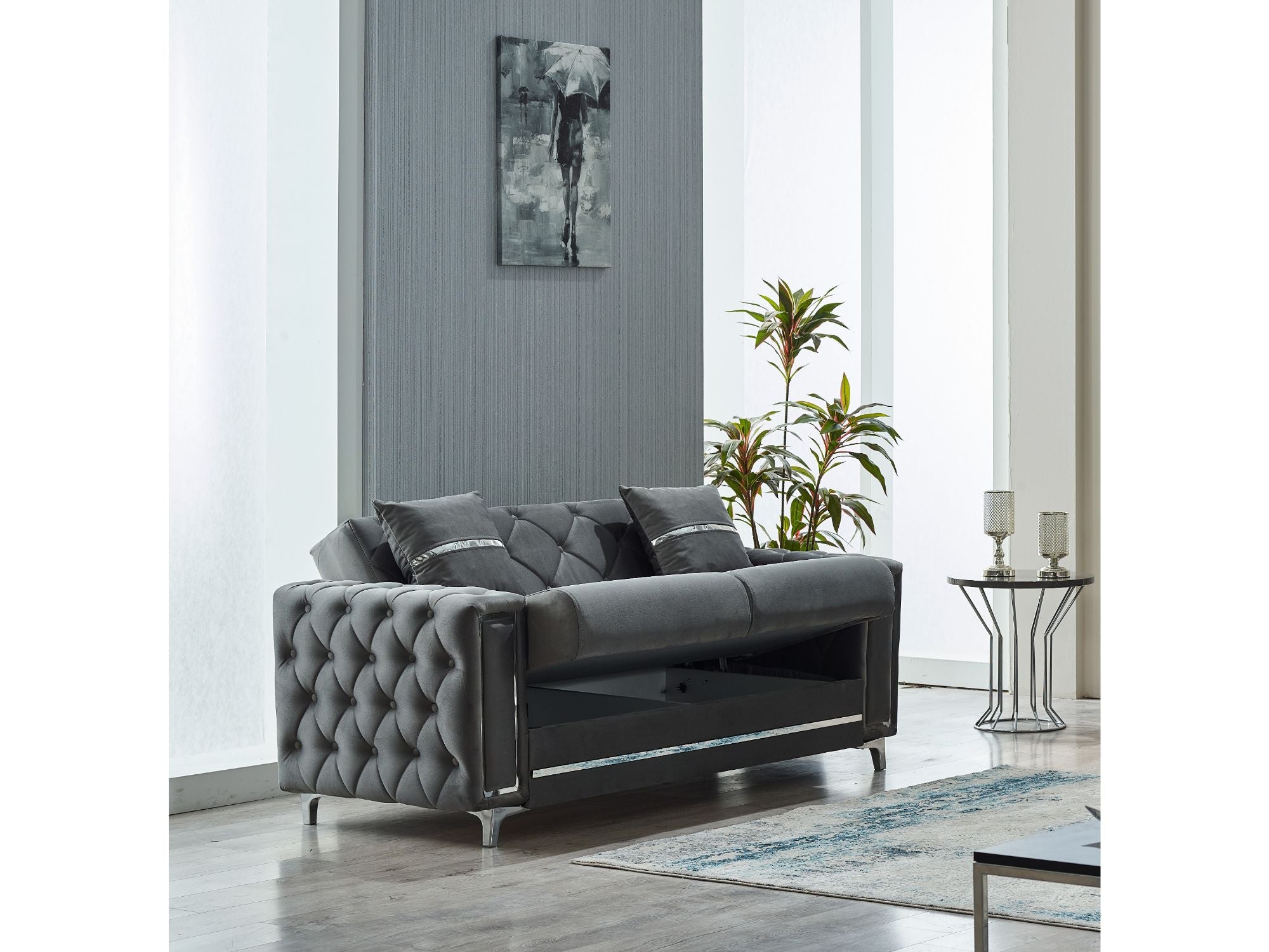 Bolivya 3-pieces (Sofa & Loveseat & Chair) Livingroom Set Grey