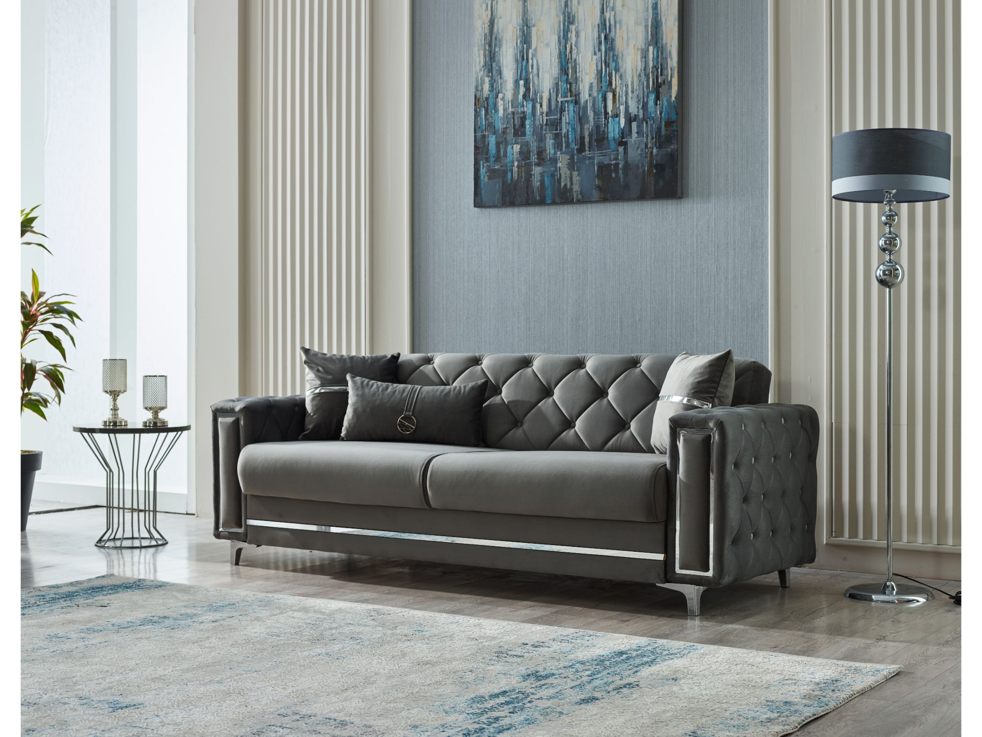 Bolivya 3-pieces (Sofa & Loveseat & Chair) Livingroom Set Grey