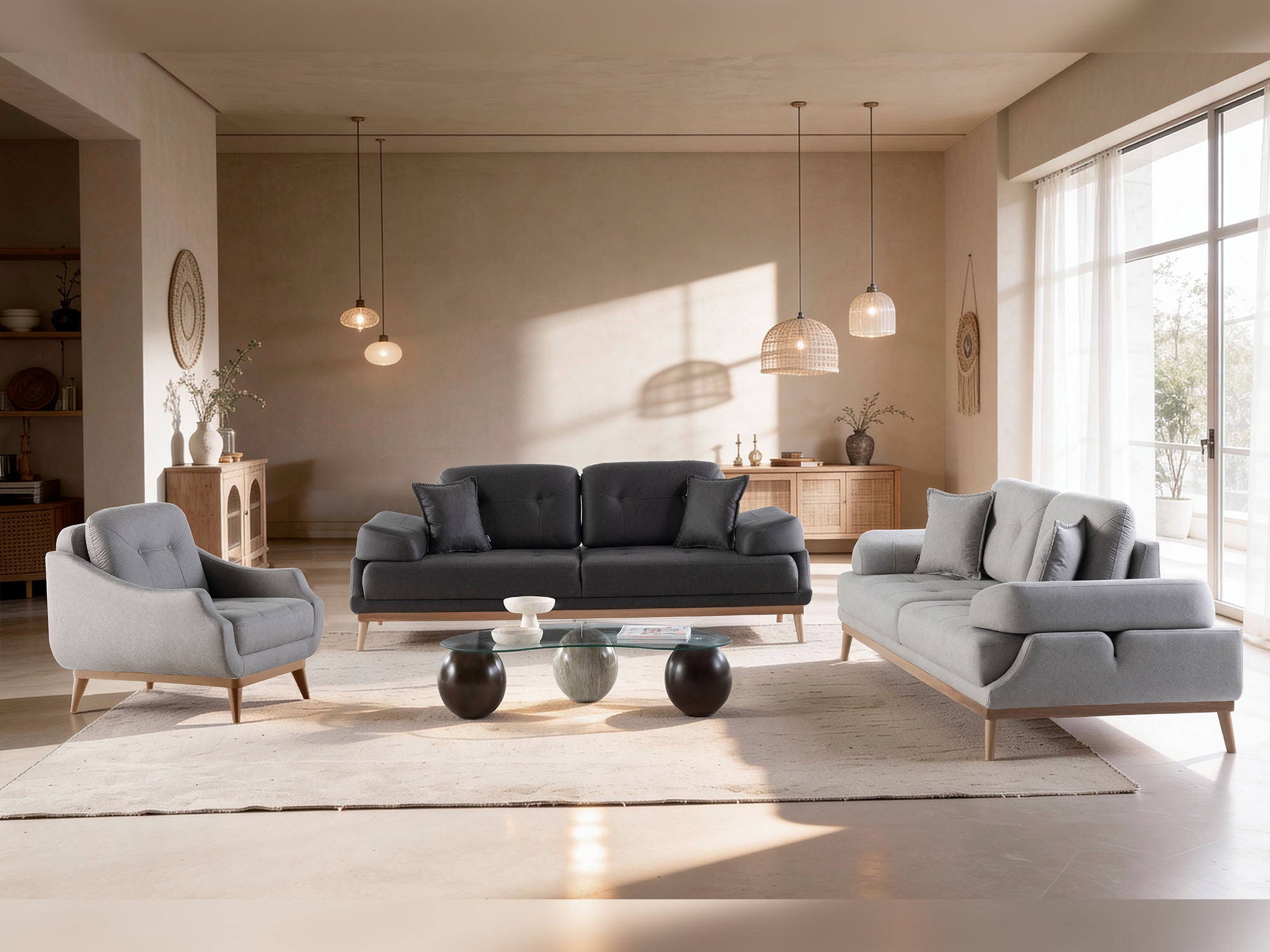 Boss 4-pieces (2 Sofa & 2 Chair) Livingroom