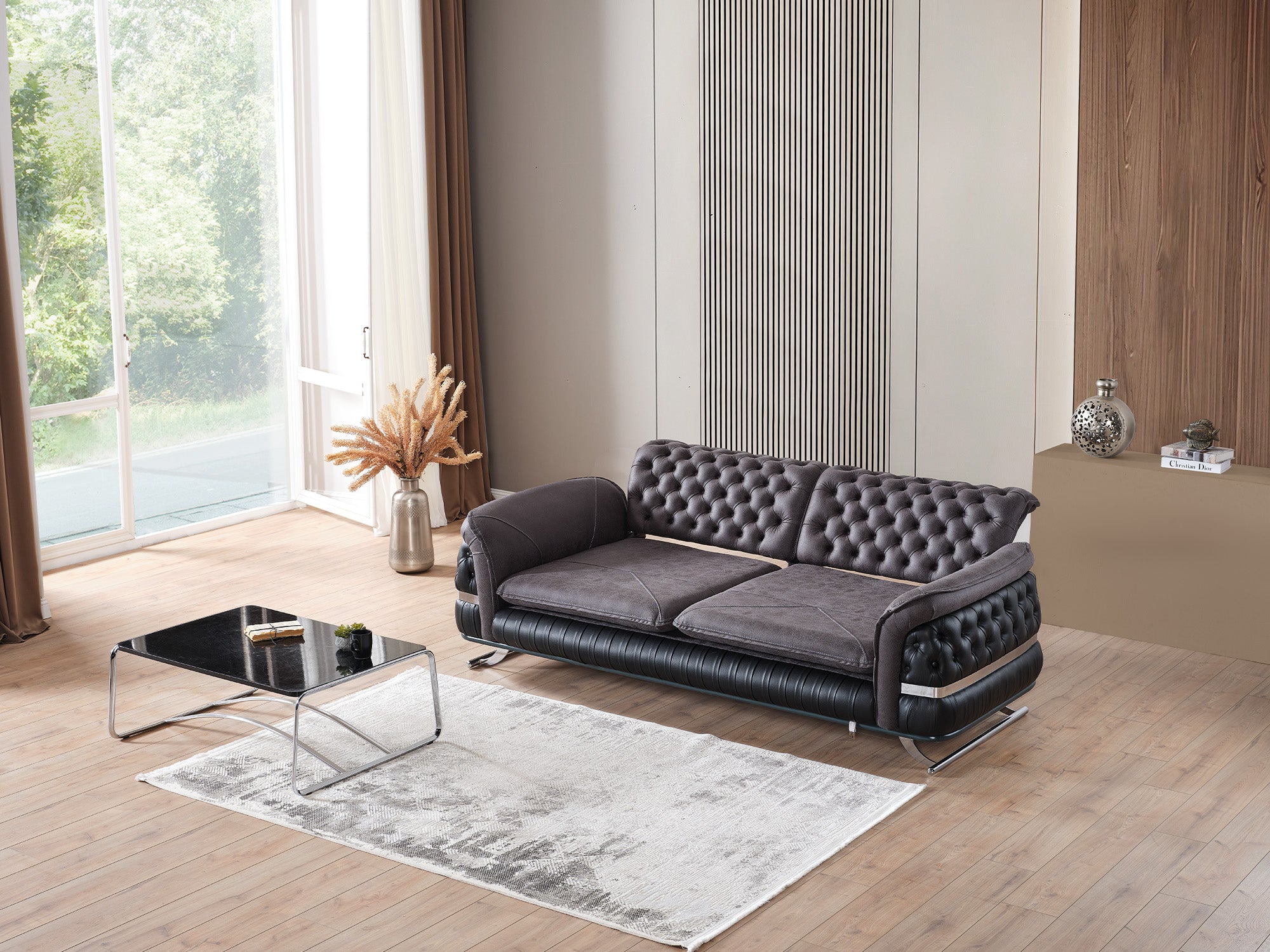 Bravo 3-pieces (Sofa & Loveseat & Chair) Livingroom Set Black