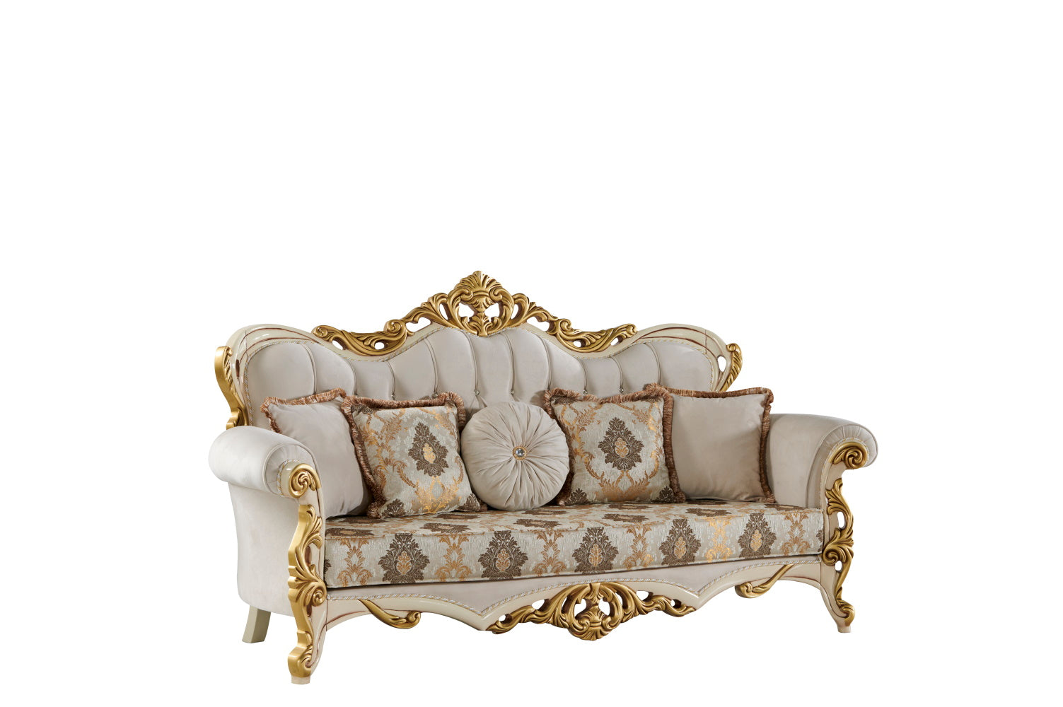 Buse Traditional Sofa Cream