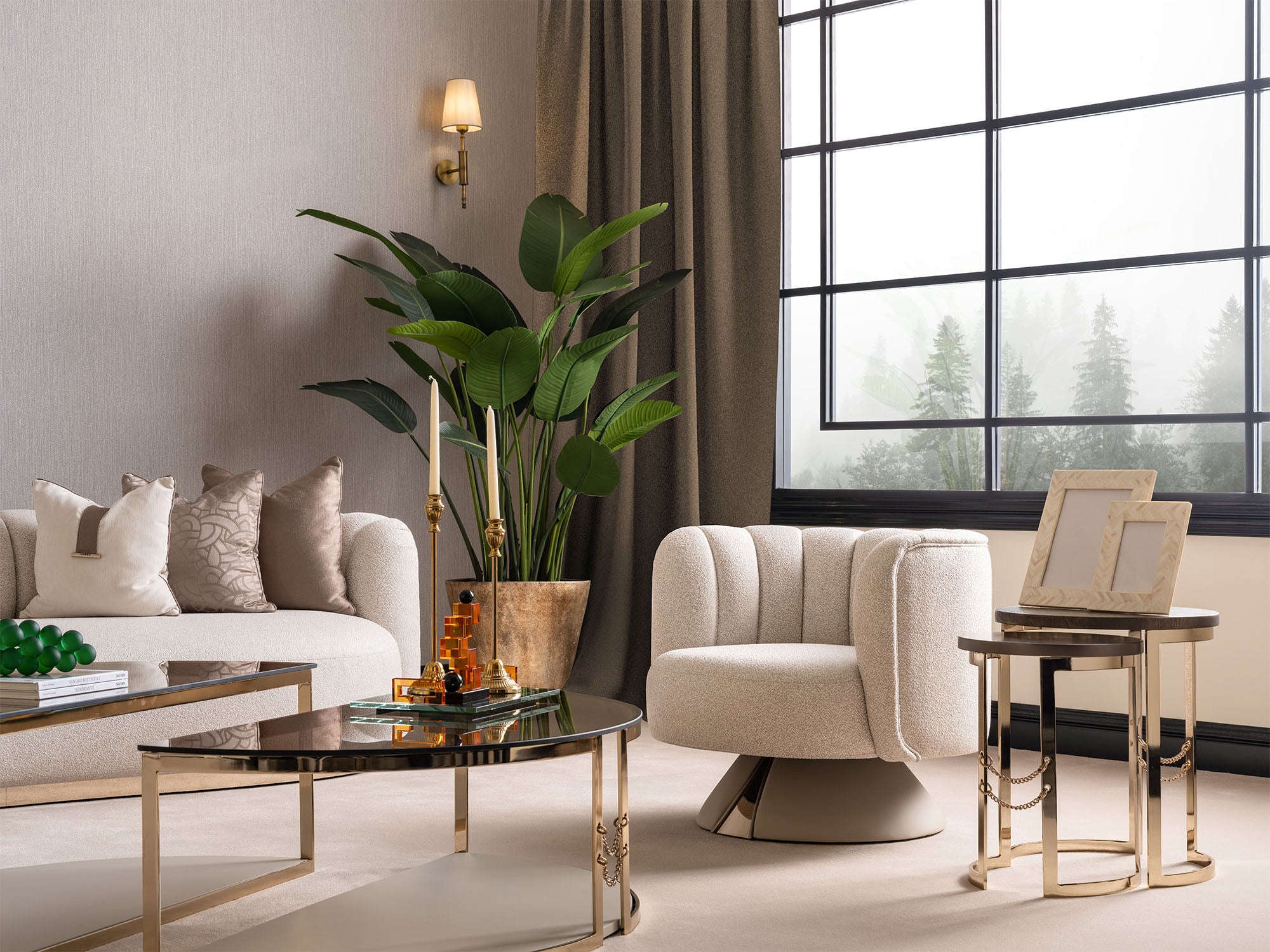 Calista 4-pieces (2 Four Seater Sofa &  2 Chair) Livingroom
