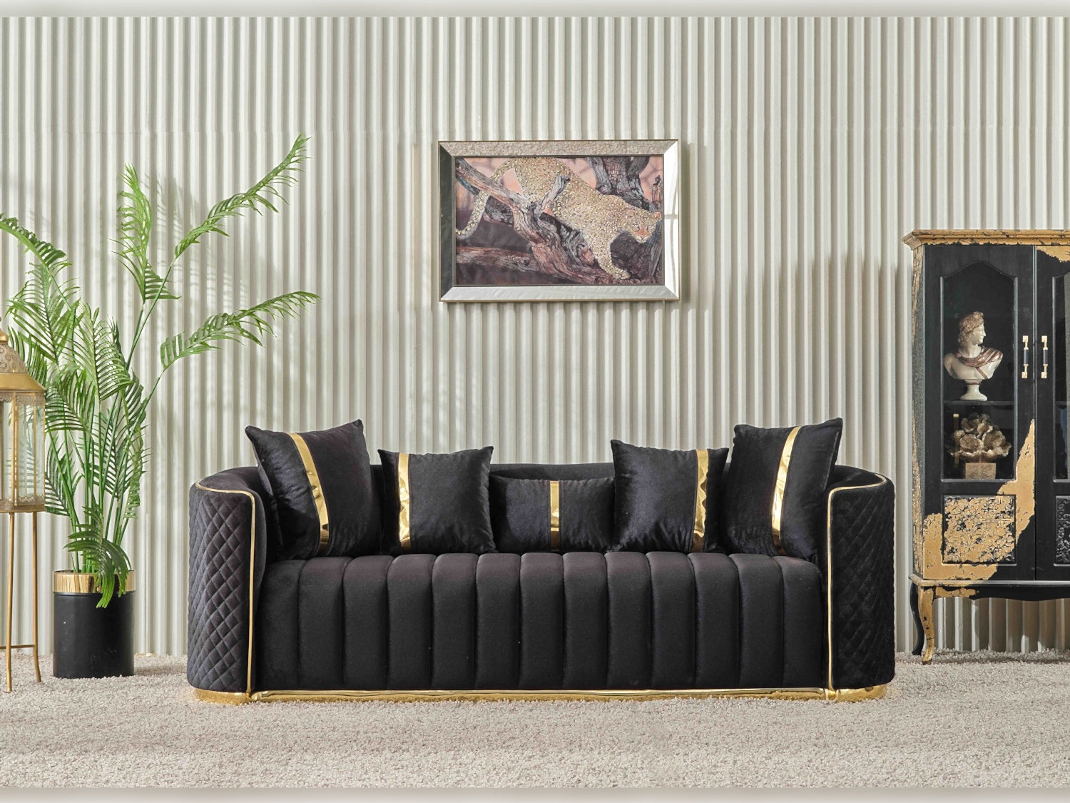 Ceko Stationary Sofa Cream