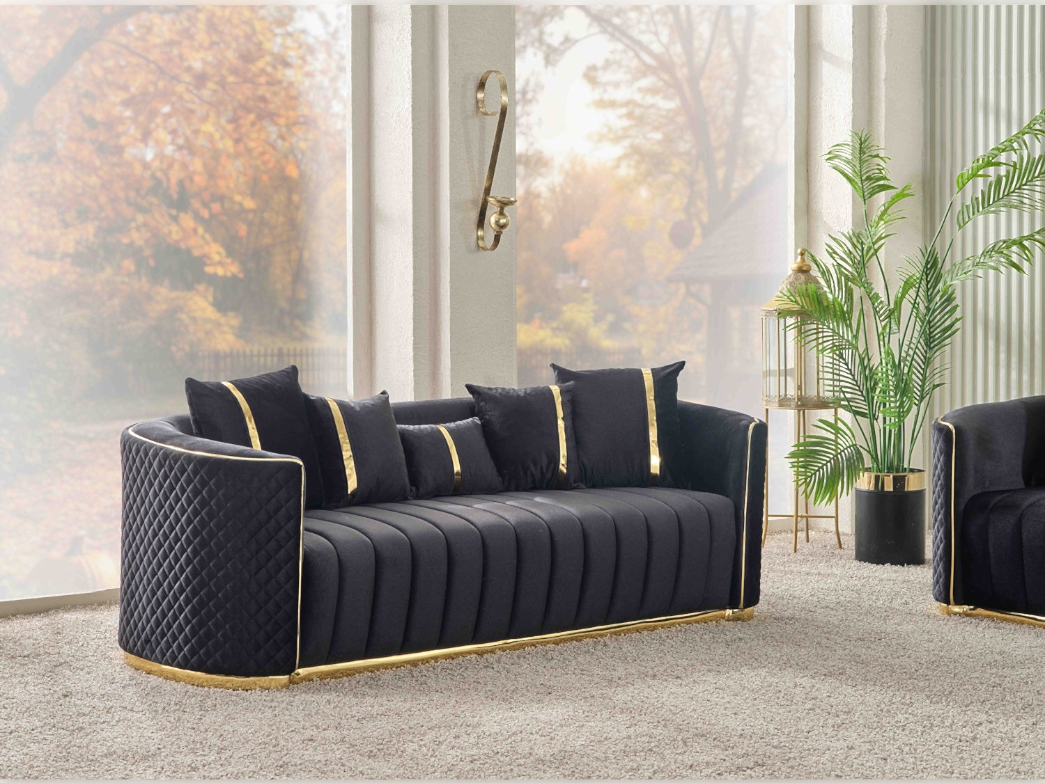 Ceko Stationary Sofa Cream
