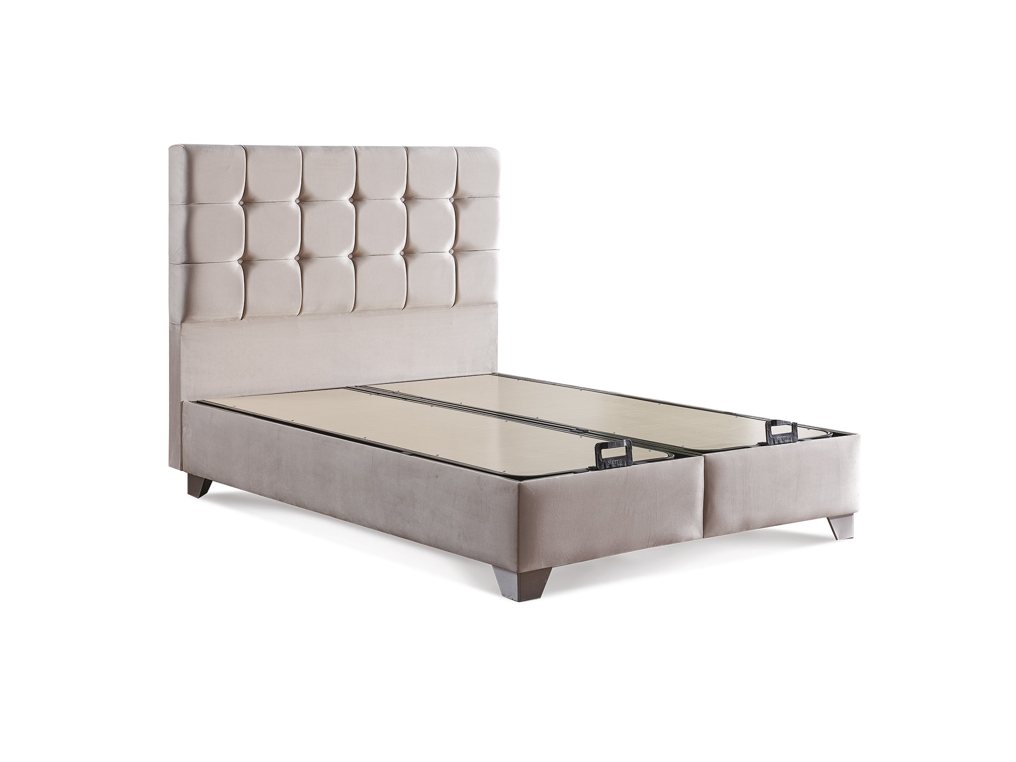 Cenova Storage Bed With Headboard Cream